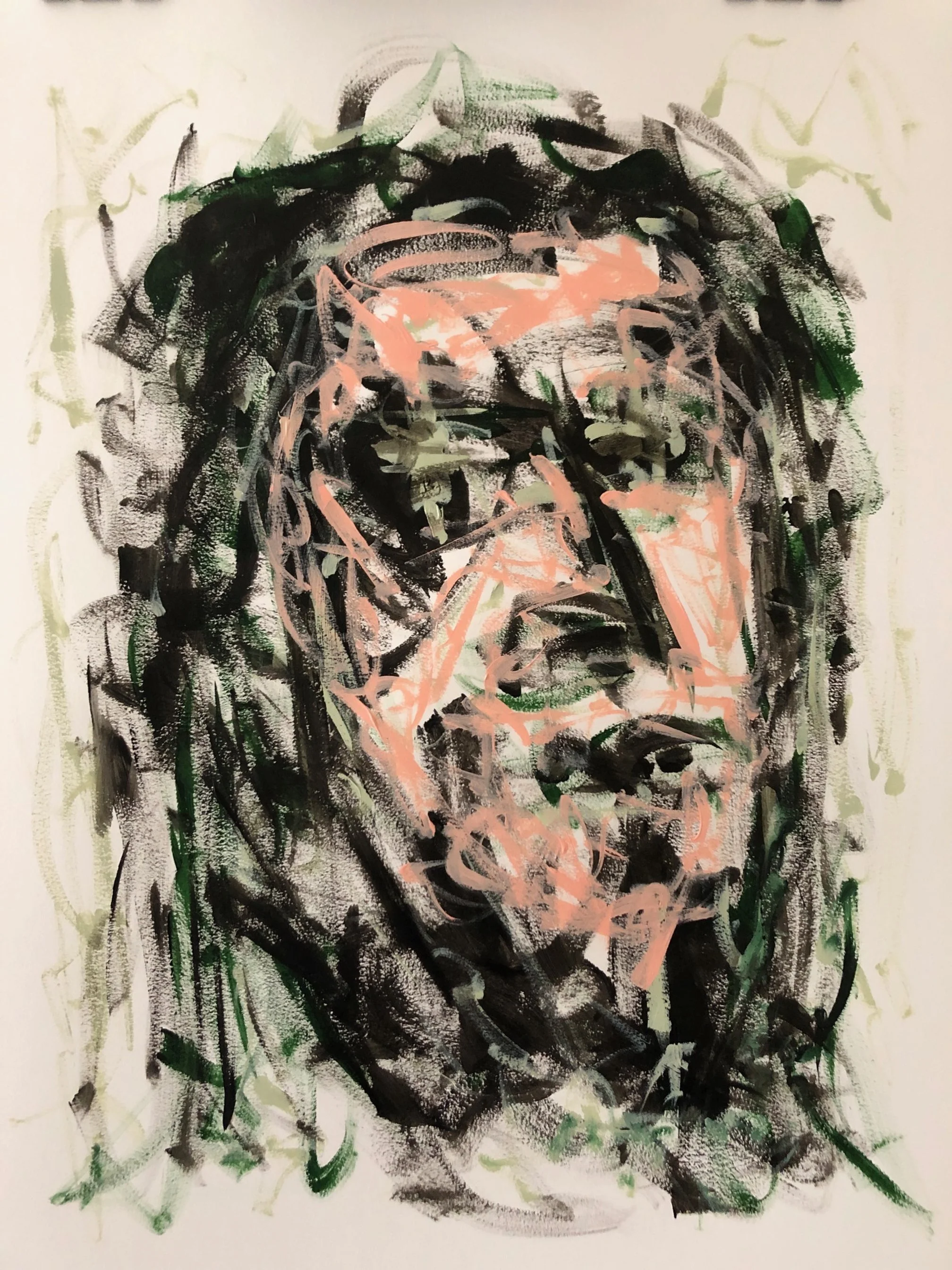 "A Portrait" Acrylic on paper 24x18 (SOLD)