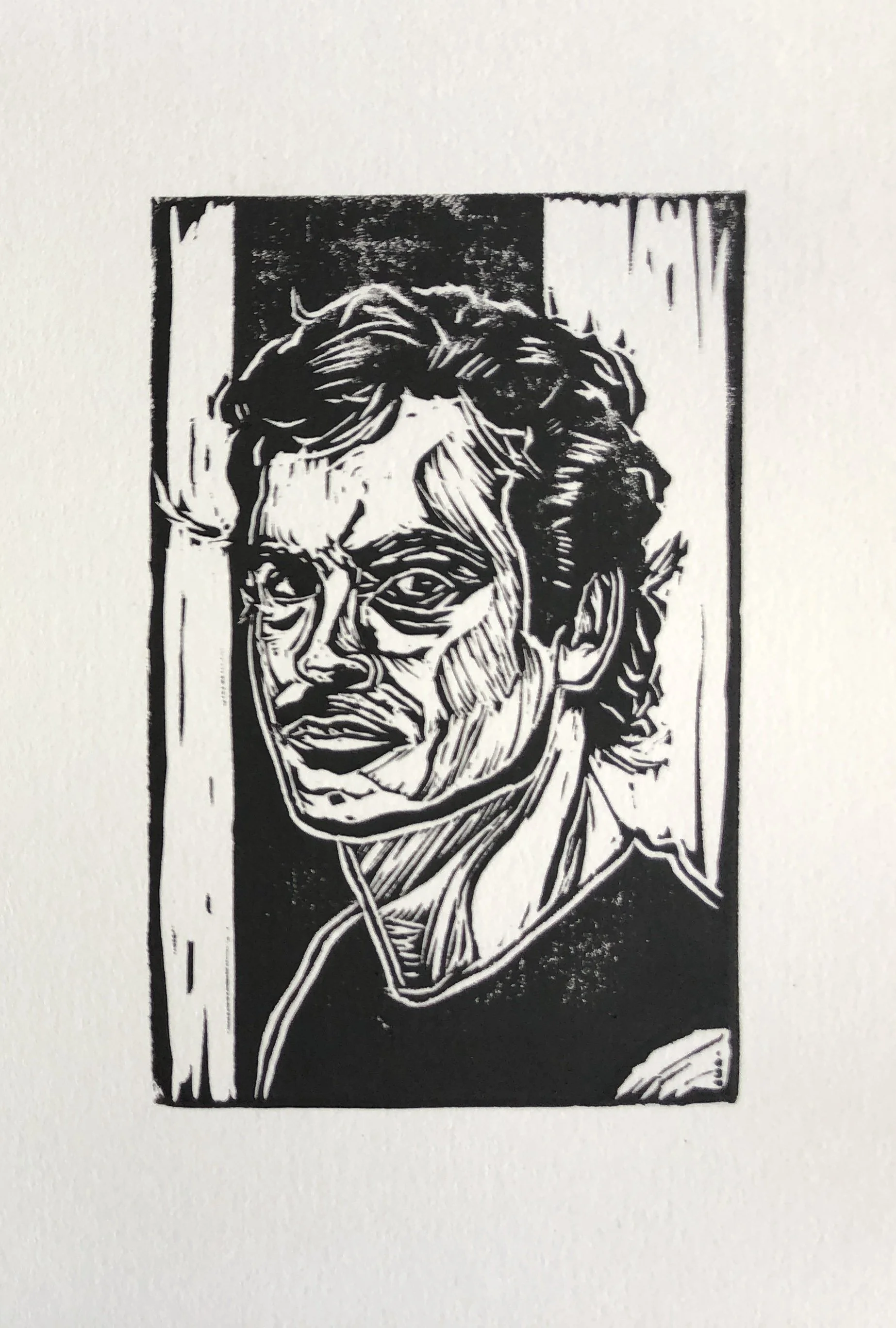 Henry (2025) Linocut 4x6 