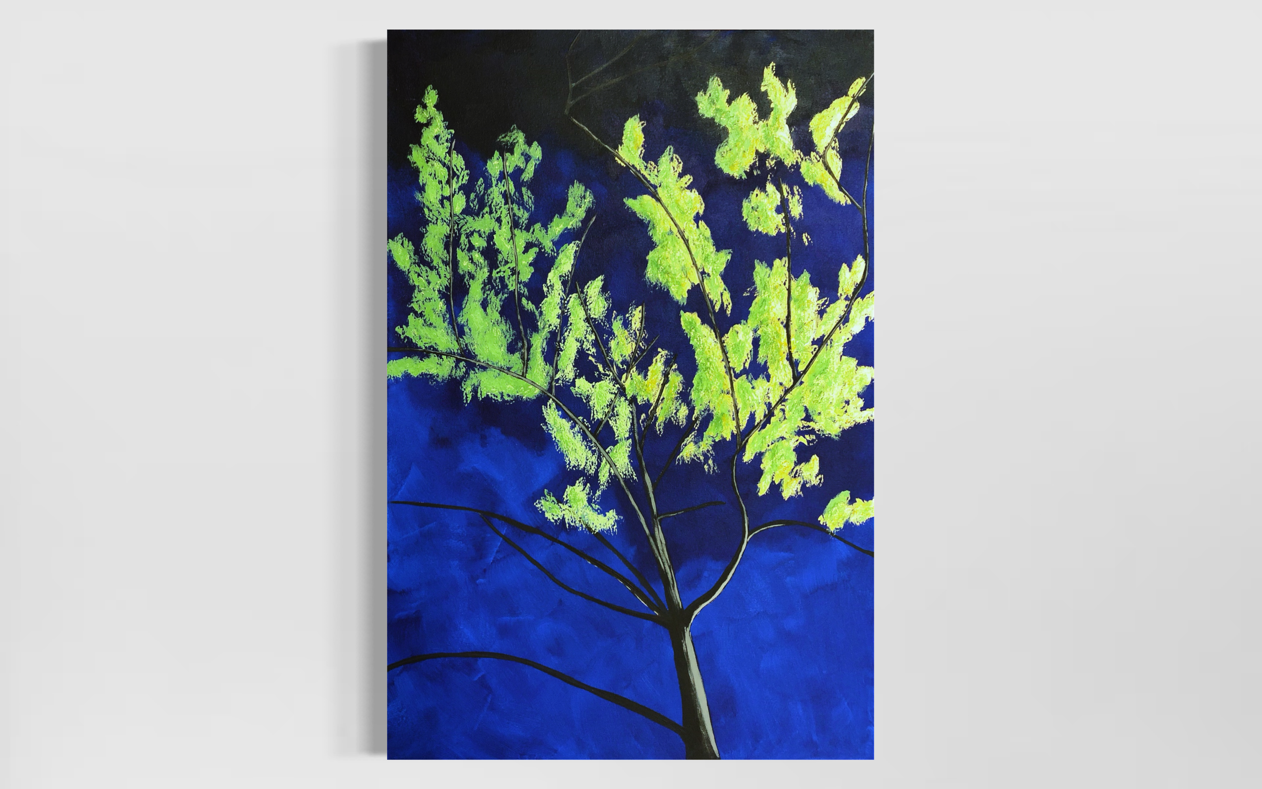 I Choose the Fall, Even As I Trace the Outline of the Impact (2025) 24x36 Acrylic on canvas $500