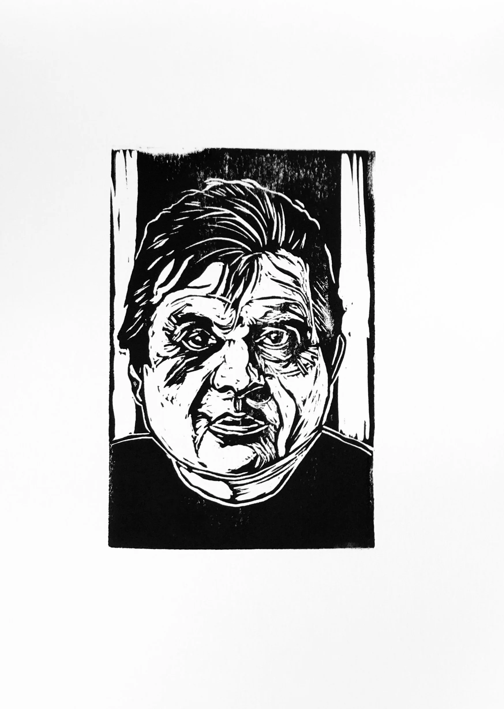 Francis Bacon (2025) Linocut 4x6 #'d to 5