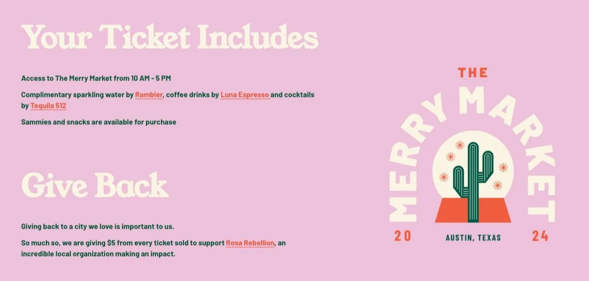 Landing Page - Ticket Information