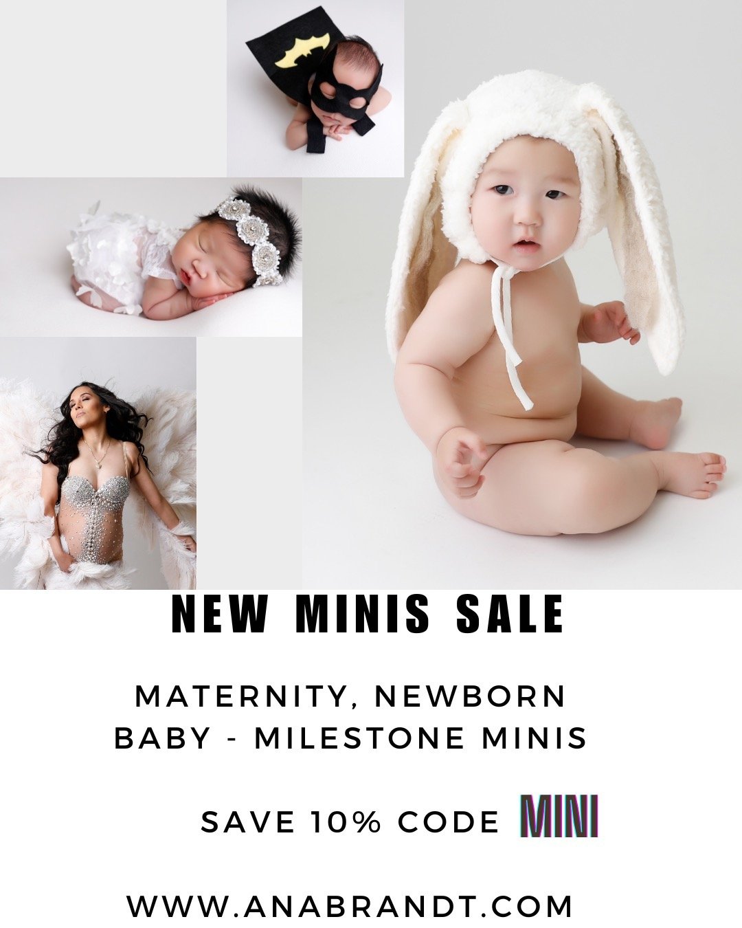 It's May and all our Minis are back. We only bring maternity and newborn minis out a few times a year.

Save on Maternity, Newborn, Baby and Birthday minis.

Use code MINIS to save 10%

Purchase any mini now and schedule when ready - they do not expi