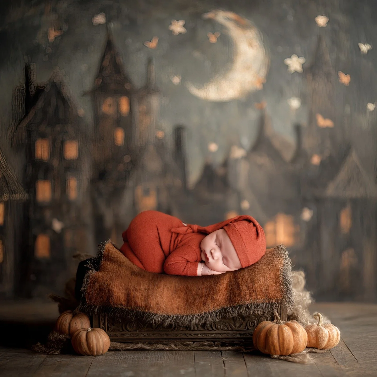 ✨ Fall Magic Meets Sweet Dreams 🍁

This cozy little pumpkin is all wrapped up in autumn warmth &mdash; the perfect reminder of how magical this season can be. 

The golden moon, sleepy skies, and rustic tones make it feel like fall fairytales really