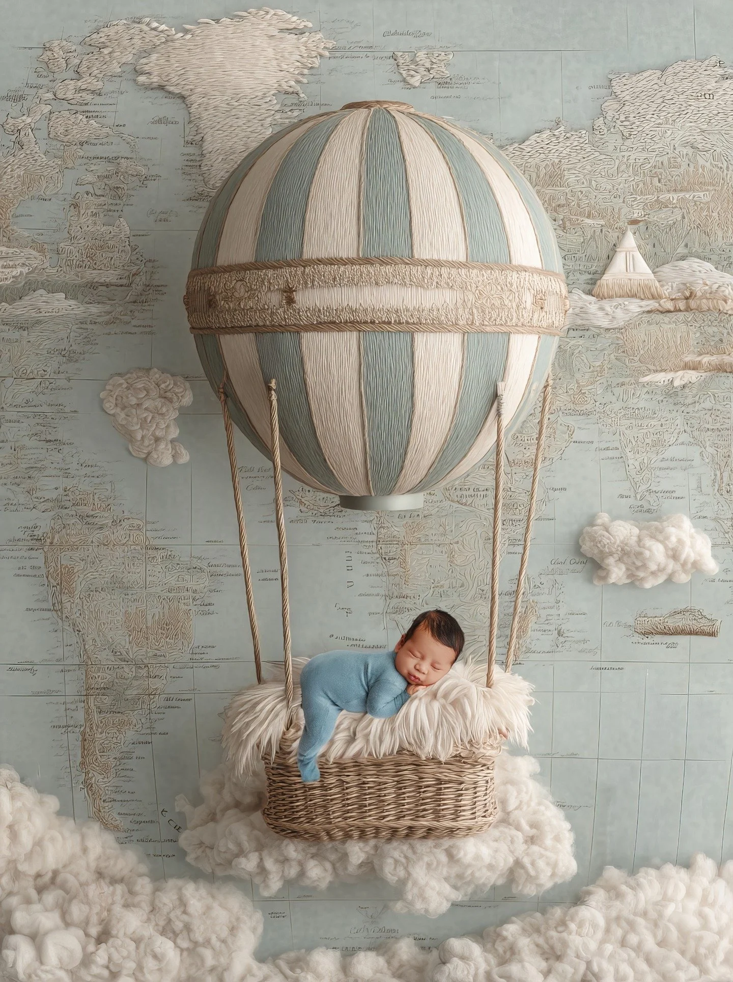 Up, up, and away into the sweetest dreams ✨
This little traveler is already soaring, wrapped in soft skies and peaceful dreams as he drifts across the world in his tiny hot air balloon. I love creating scenes that feel magical and timeless &mdash; wh