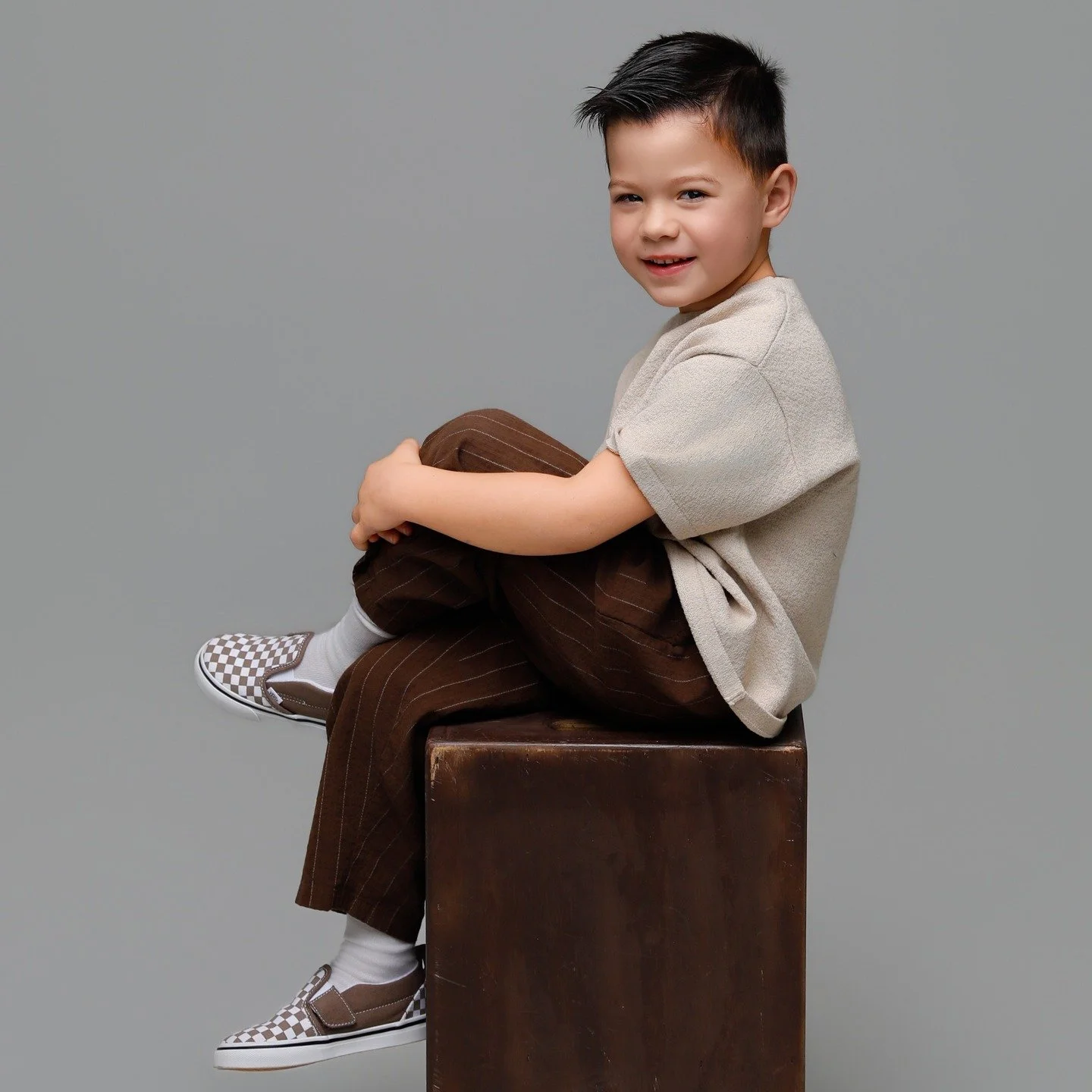 This little dude is 4 now...I have been photographing since he was born and this time he came in asked for music and just started posing....love these little sessions.