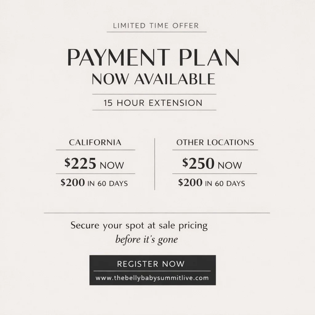 This is not something we normally offer &mdash; but we&rsquo;ve decided to open it up for a very limited time.

✨ 15-Hour Extension &mdash; Payment Plan Available ✨

Sale pricing:
&bull; California: $425
&bull; All other locations: $450

Payment Plan