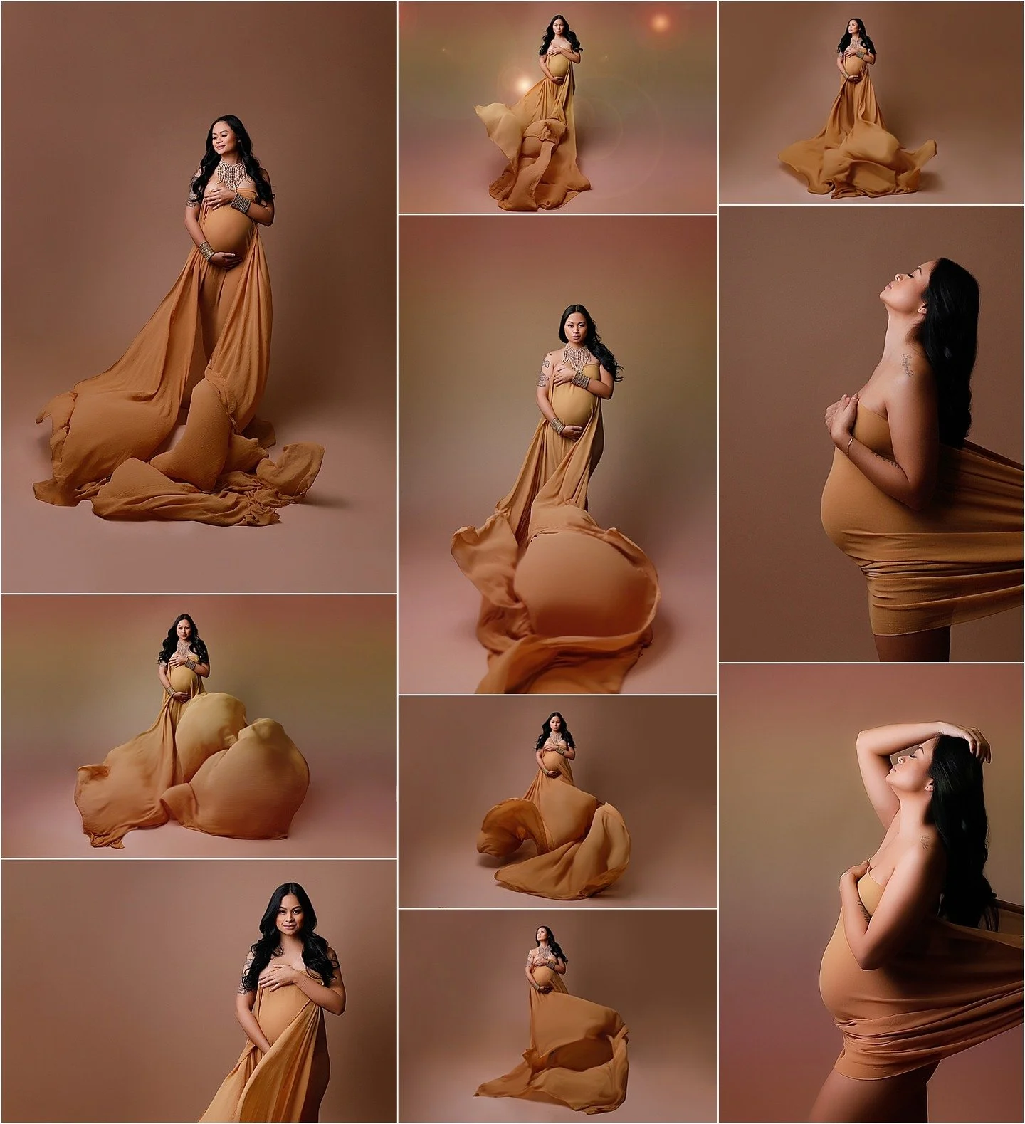 From my Art of Maternity series in the Skool for my members. For clients we have endless fabric for sessions.