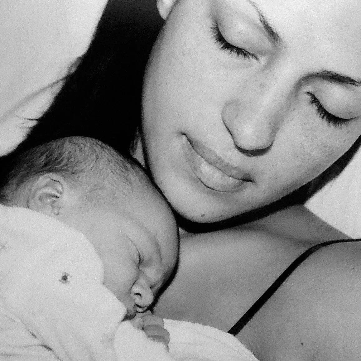 This image..its 25 years old. It's from film. It's grainy and you can see my freckles. It was shot in the hospital and I have photos from each of the children in the hospital. I was sorting my Dropbox and stumbled upon this photo. It brings me immedi