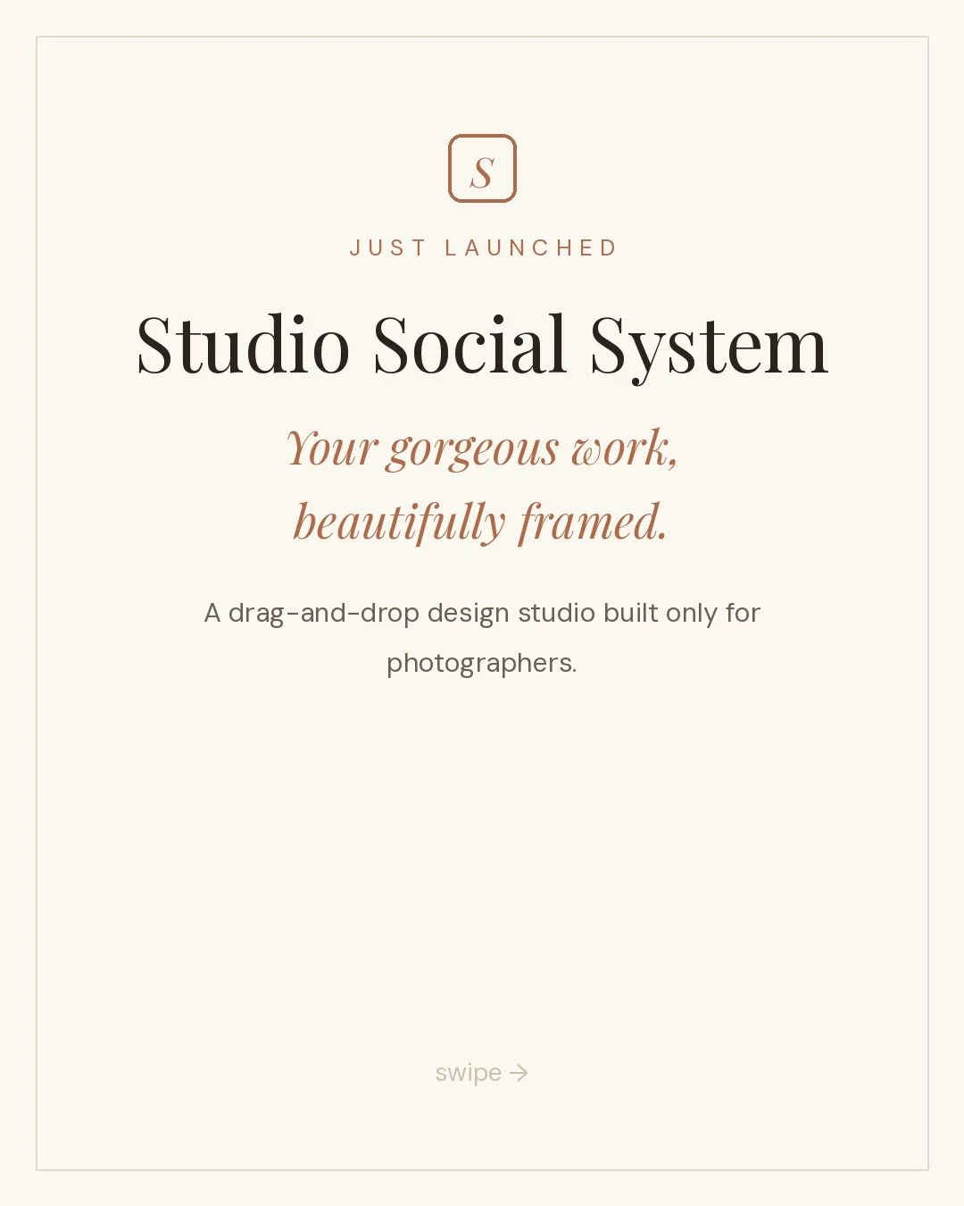 Are you tired of Canva?

Tired of coming up with hooks and captions, and leaning on ChatGPT every time you need to post?

Well &mdash; me too.

Here's the thing: I'm currently running Studio Social and managing the socials for a dozen photographers. 
