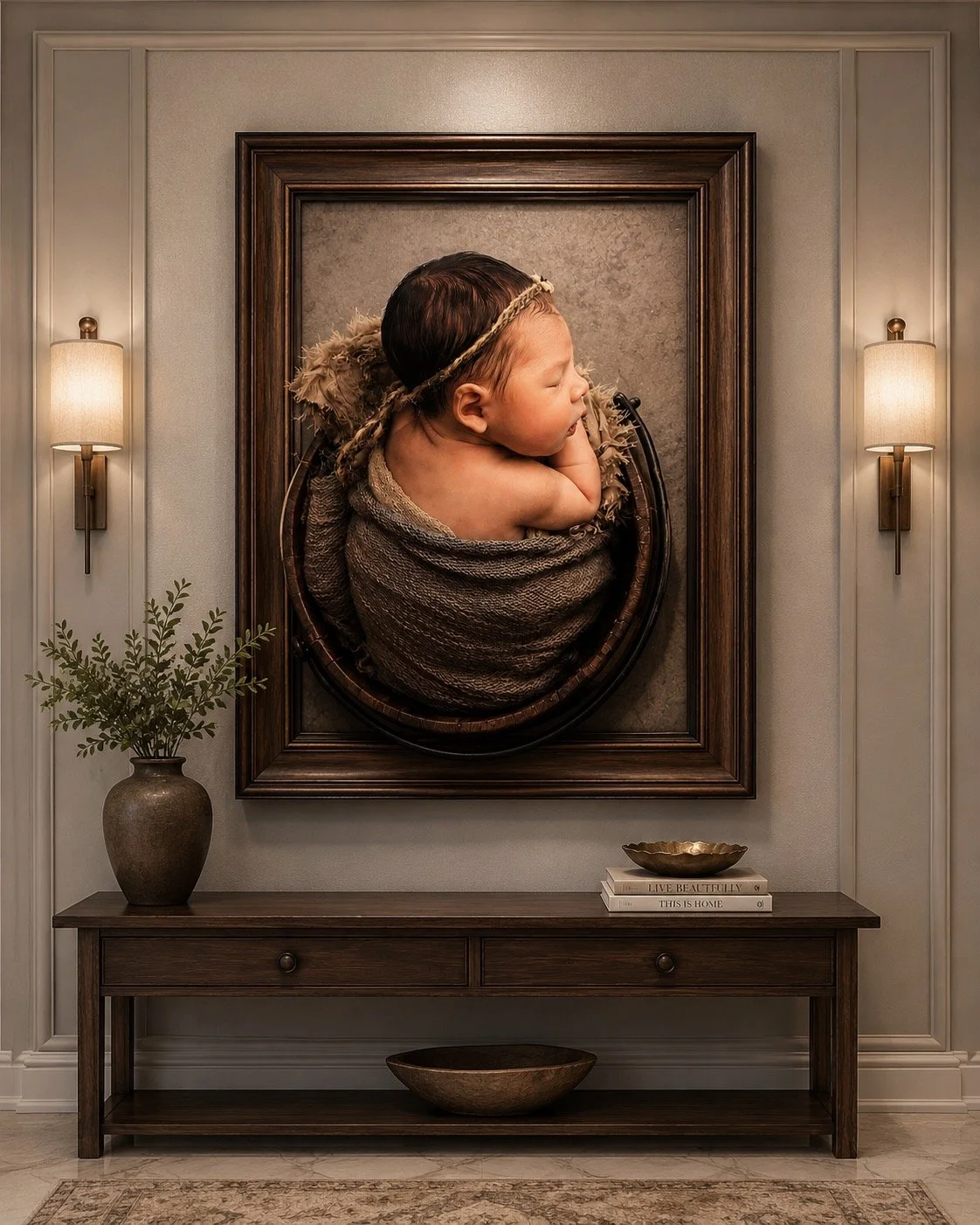 What if your newborn portrait wasn&rsquo;t just a photograph&hellip; but a statement piece? 🤎

Imagine walking into your home and seeing the tiniest, most precious moment of your life displayed as art &mdash; beautifully framed, timeless, emotional,