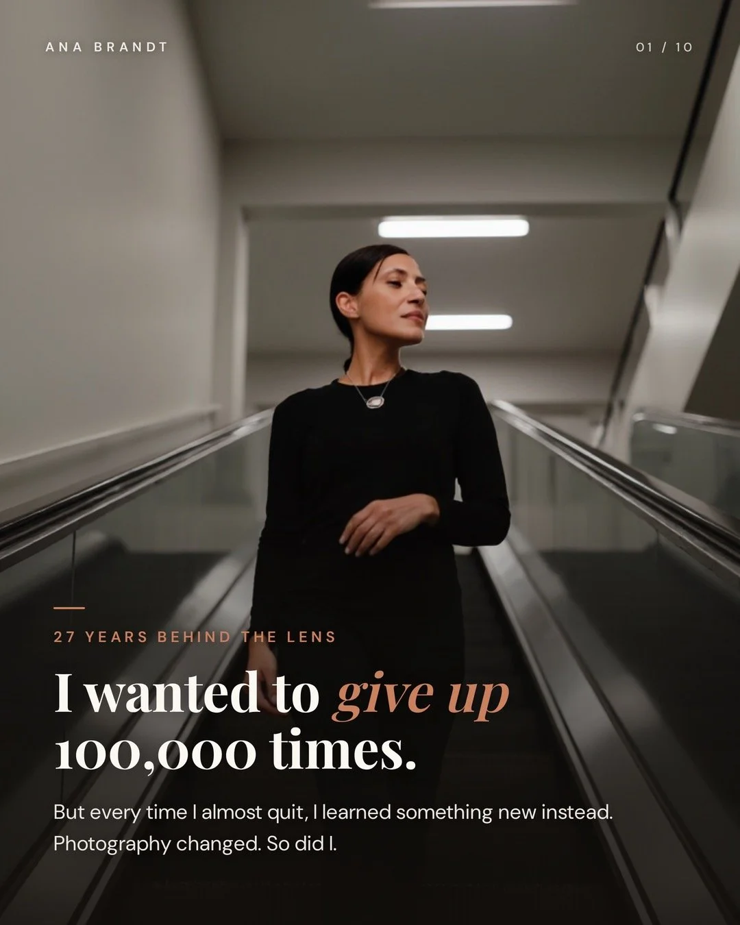 I wanted to give up 100,000 times.

27 years in, and the truth is I've almost quit more times than I can count. But every time I nearly walked away, I learned something new instead. Photography changed. So did I.

The industry is shifting again &mdas