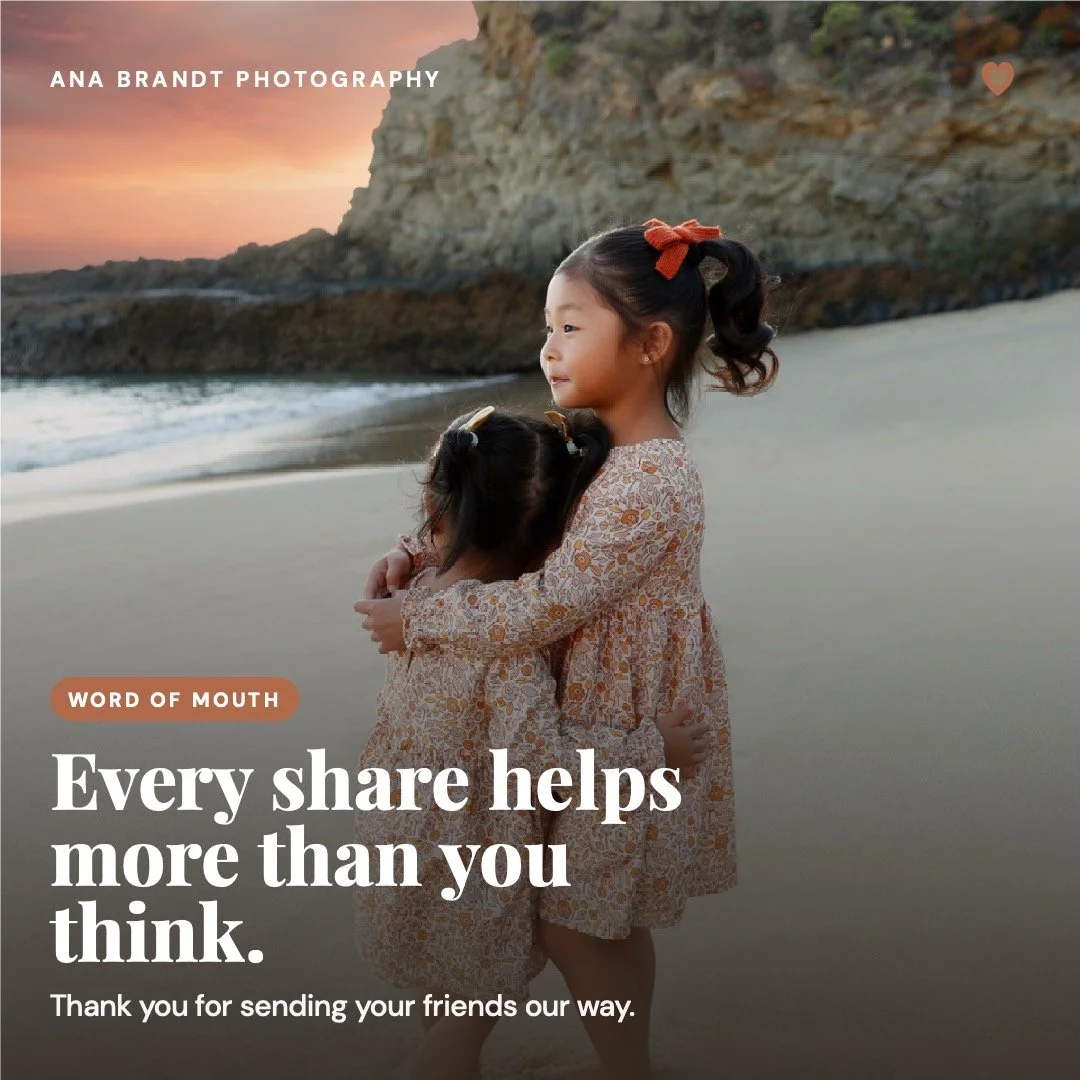 My new baby client today was a referral from someone and I so appreciate it. Thank you for anyone that has ever referred me it means more than you may think. <3 www.anabrandt.com