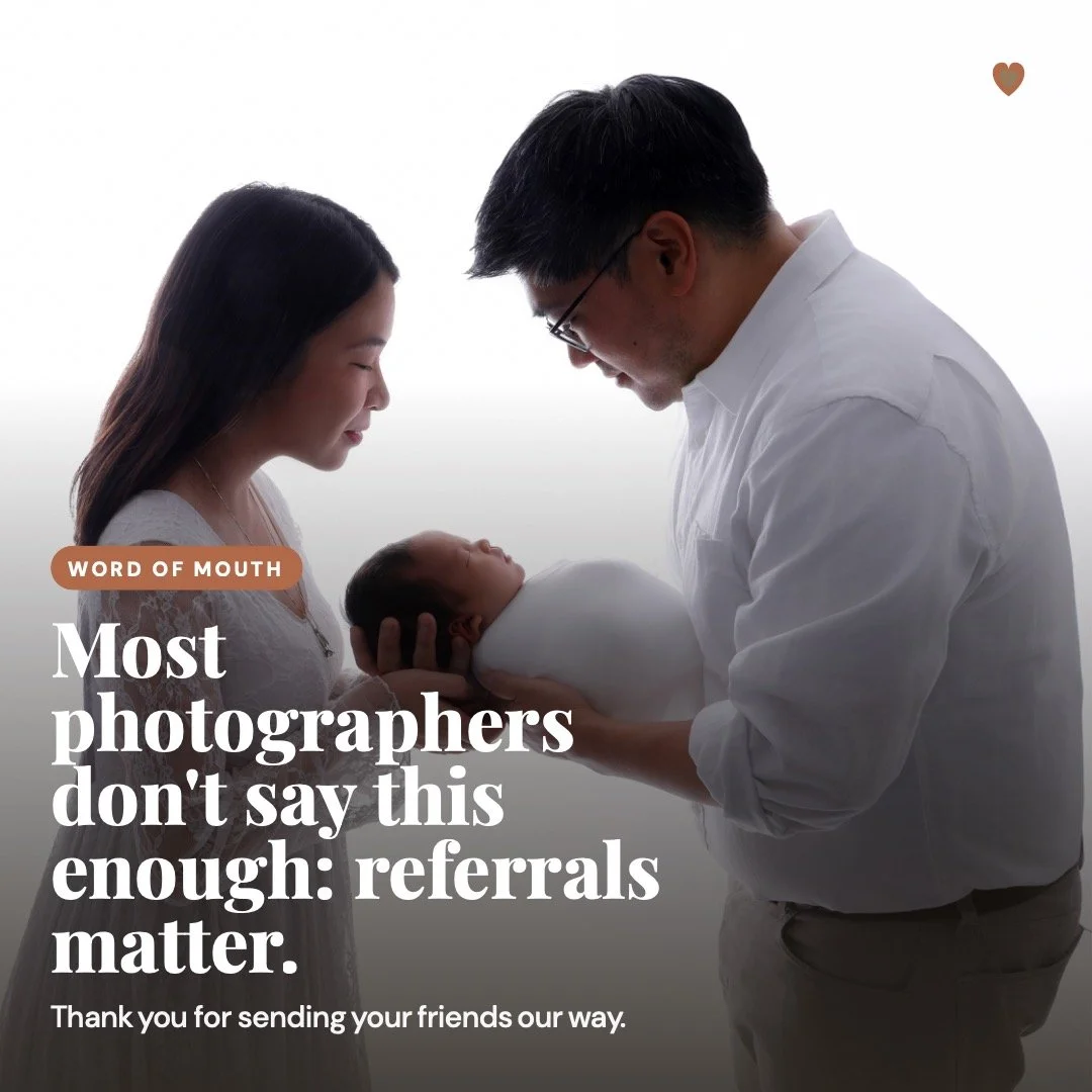 Referrals built this business 🤍

The best marketing will always be happy clients. No ad compares to someone saying &ldquo;you have to book with them.&rdquo;

Want to support a photographer for free?
&bull; Share their work
&bull; Tag their account
&