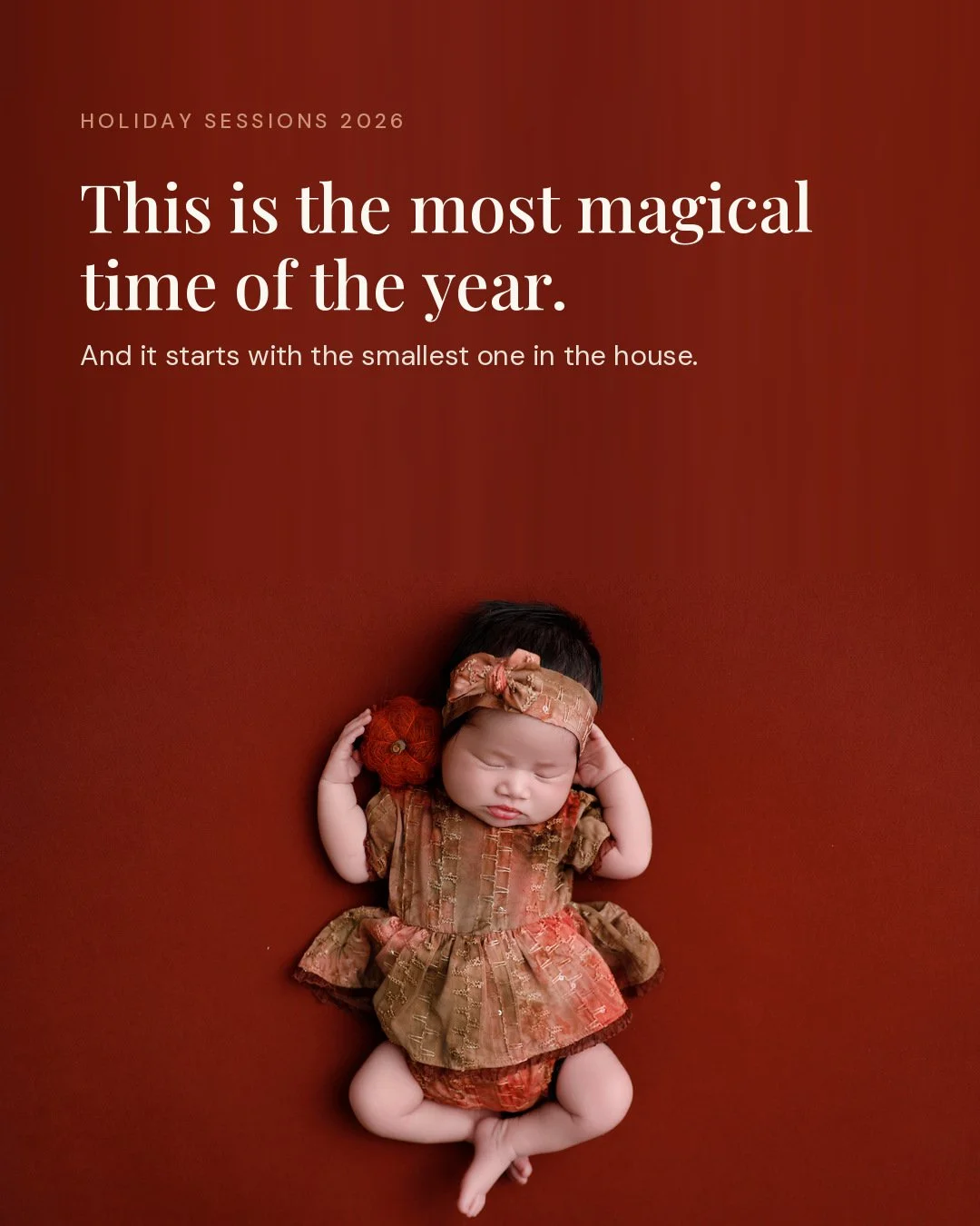 Holiday sessions are open. Visit the website www.anabrandt.com

Newborn dates are tied to a due date, so those go first. Everything else fills by early November.