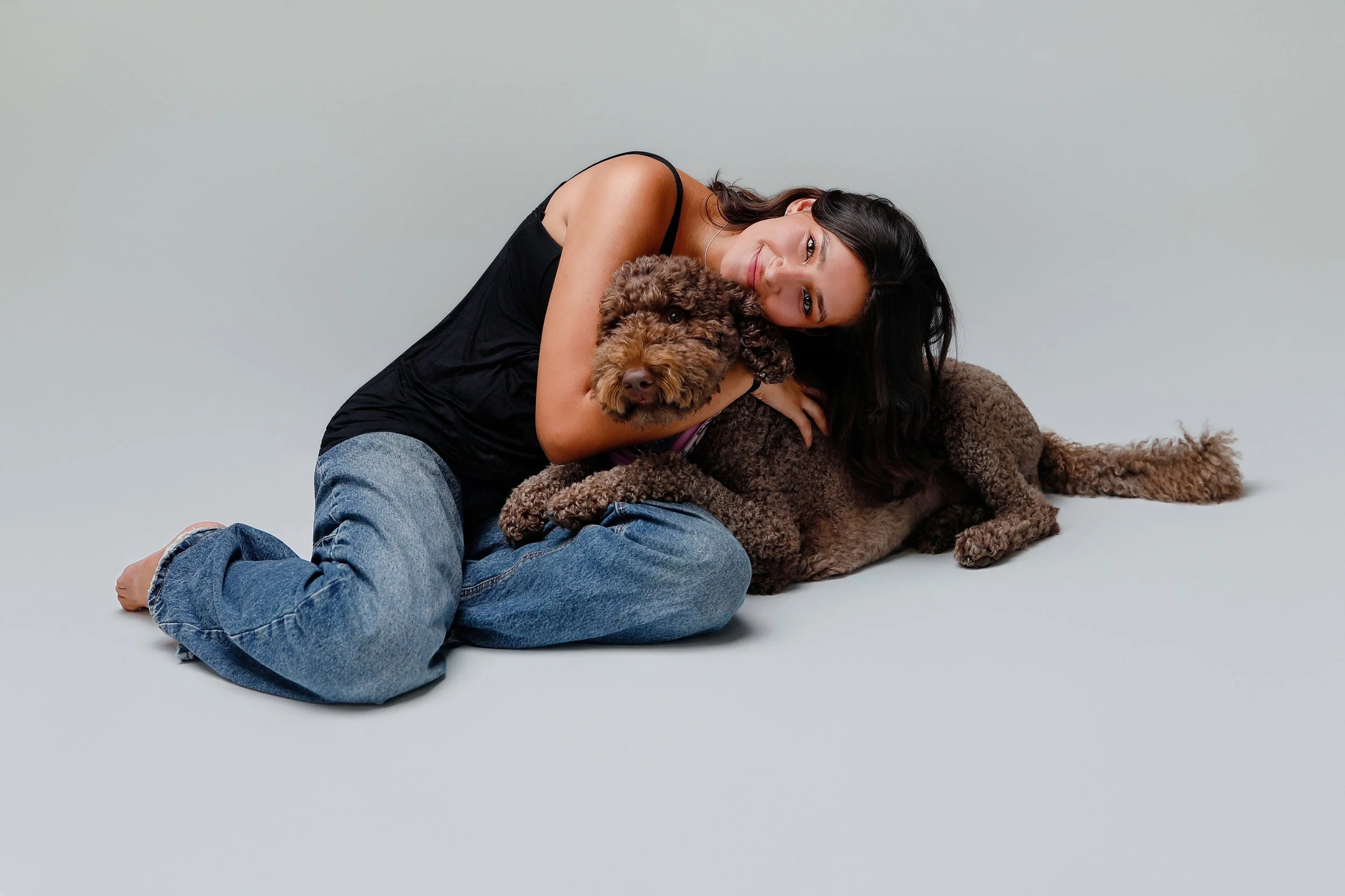 take your daughter and her dog to work day....not really...this was when we were celebrating my birthday we did some studio and beach shots...the ever gorgeous @olivia._.brandt