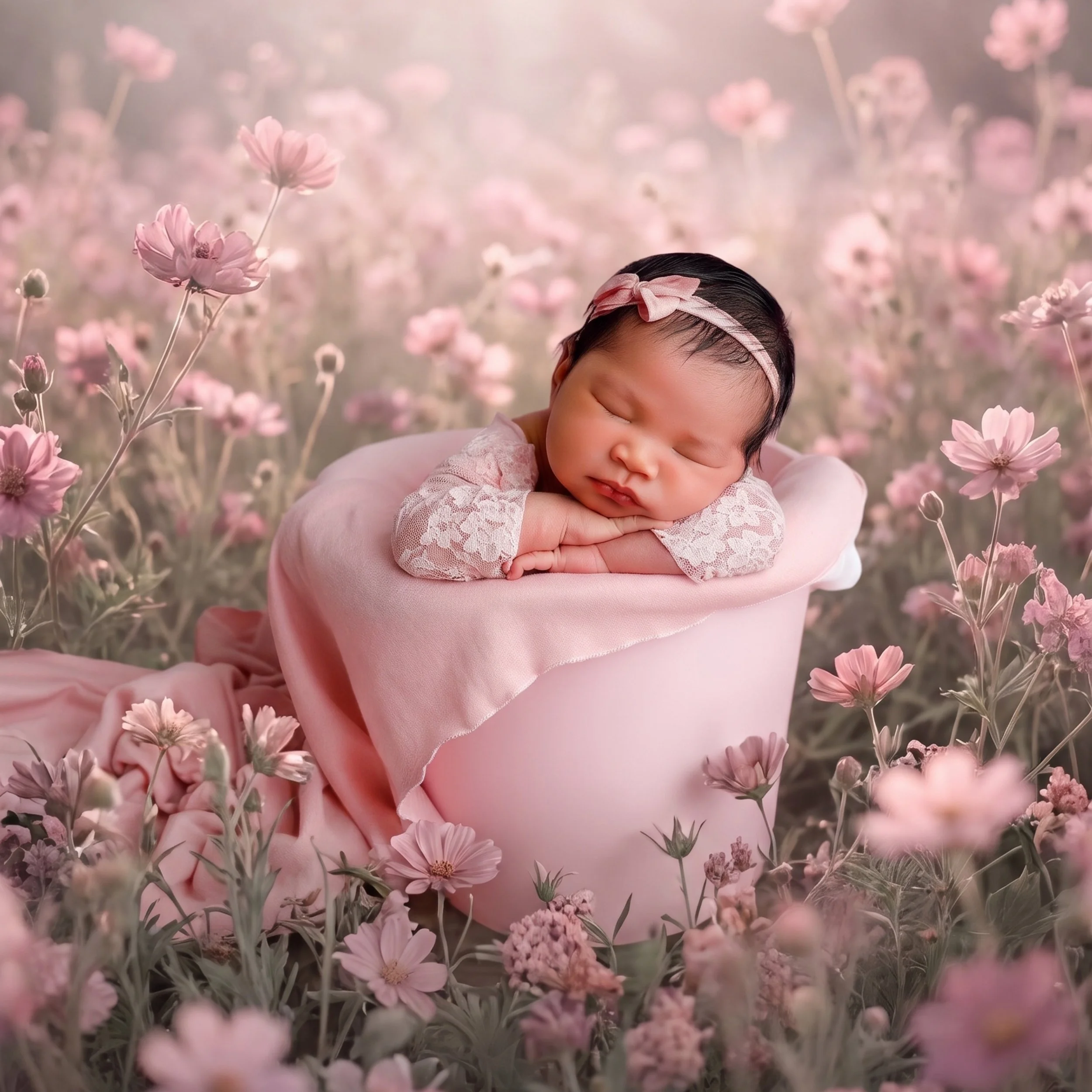 Baby Gianna - one week...so pretty..fantasy world created in @thestudiosocialsystem no midjourney or chatgpt needed!