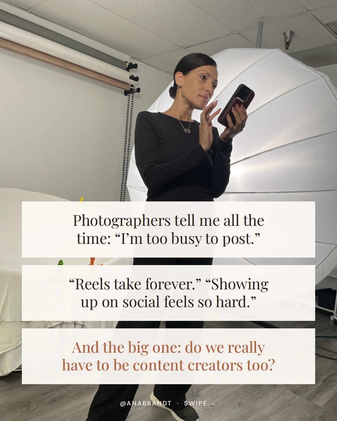 I have built so many amazing programs and even added this carousel/text feature to social studio today. Yes I handle all my own social media, my photoshoots, the booking, editing...I do it all myself. 

So I have been designing programs to make my li