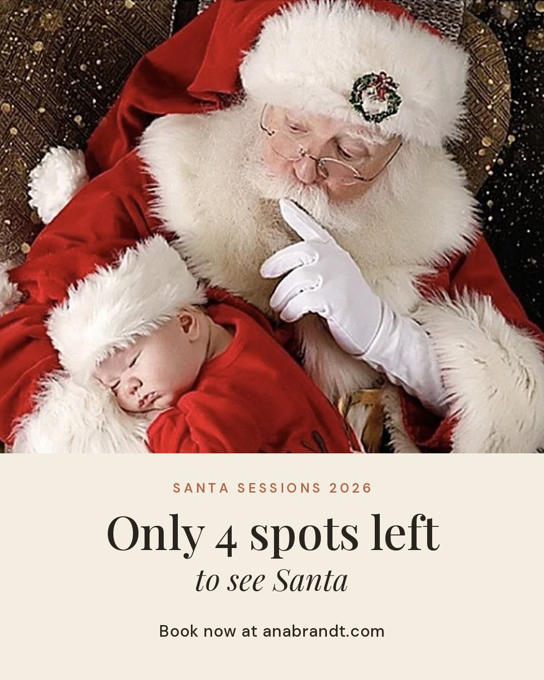 Just 4 spots left for Santa www.anabrandt.com