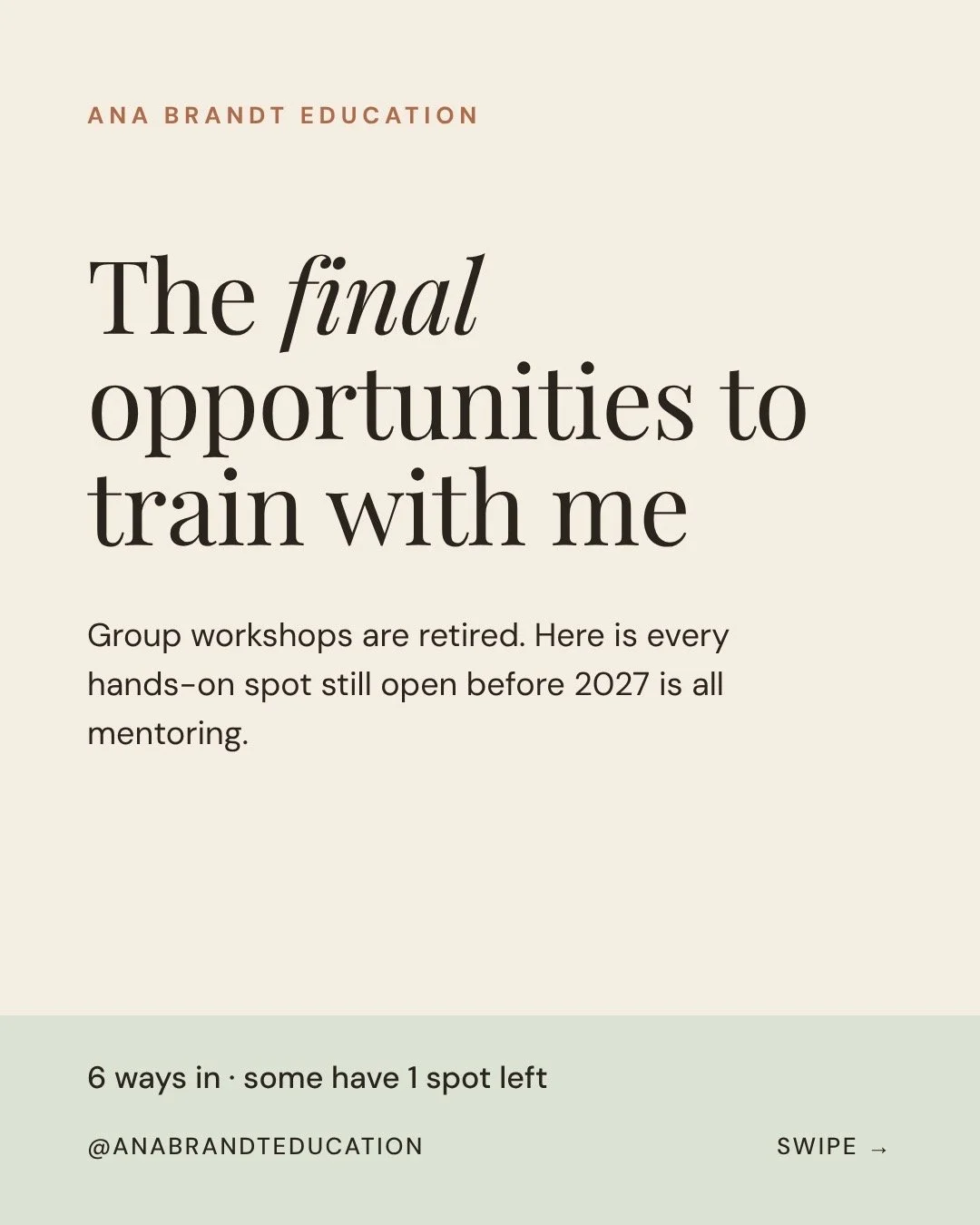 I started my business in 1999. I started teaching photographers in 2008. In 2026 I officially retired from group workshops, and 2027 is all about mentoring.

Heading into year 28 &mdash; with 37M+ views on YouTube and a social reach in the millions &
