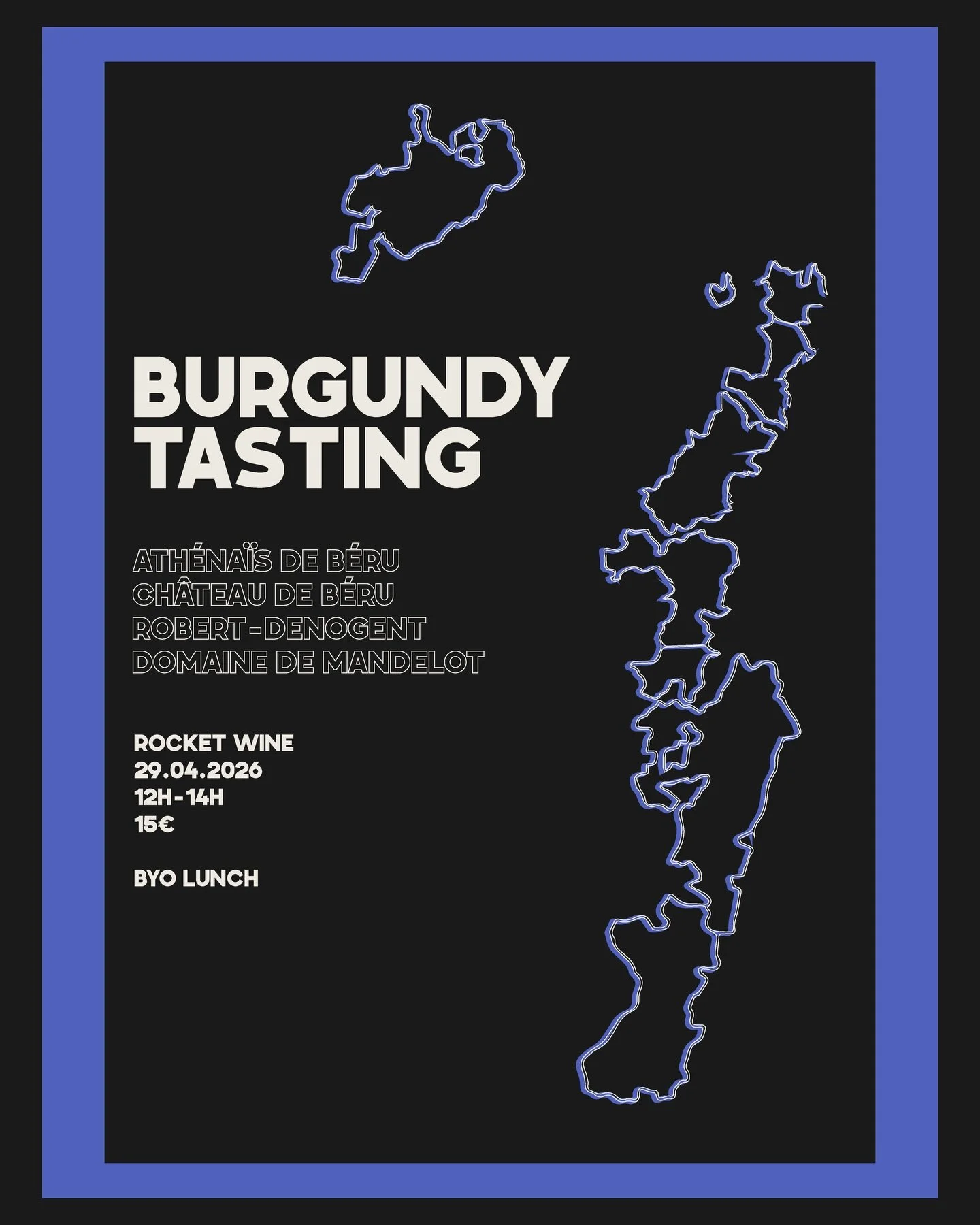WINES FROM BURGUNDY!
Next Wednesday from 12h-14h, we&rsquo;re poppin bottles from ATH&Eacute;NA&Iuml;S DE B&Eacute;RU, CH&Acirc;TEAU DE B&Eacute;RU, ROBERT-DENOGENT &amp; DOMAINE DE MANDELOT. There will be 10 wines to try (swipe left for the list) an