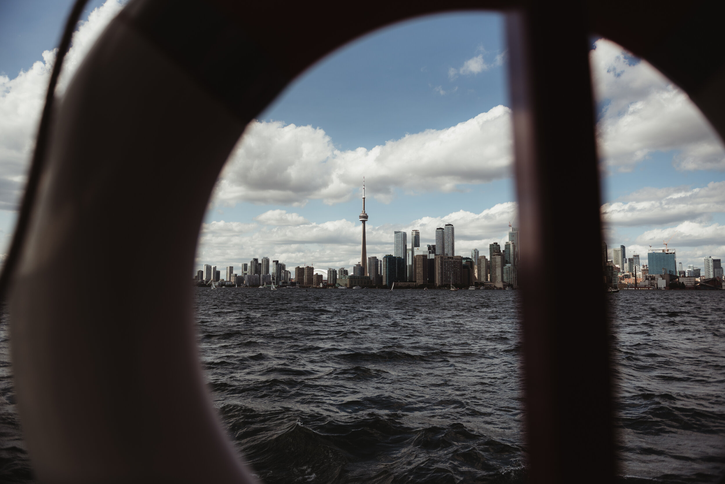 Toronto city skyline from ferry