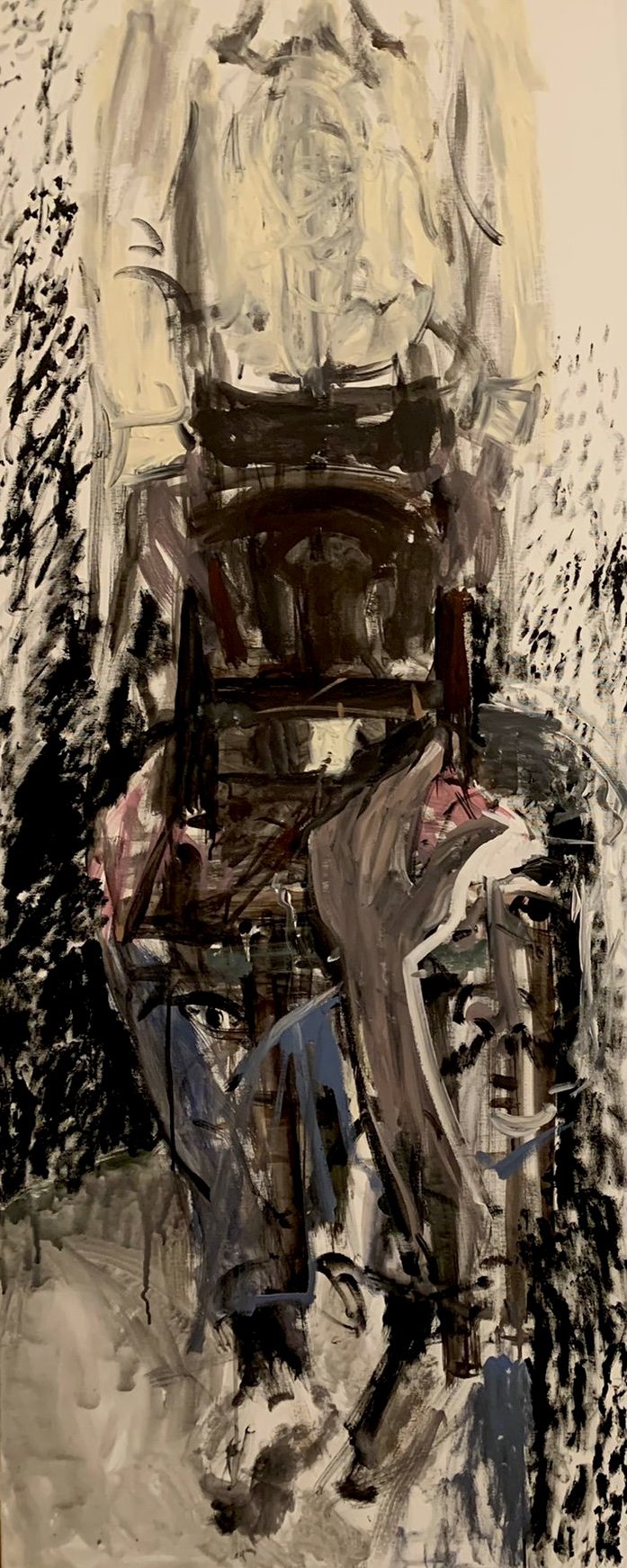 Carmen Marin Throughout the Chair May 2023 Acrylic on linen 67 by 28 inches (170 by 70 cm).jpeg