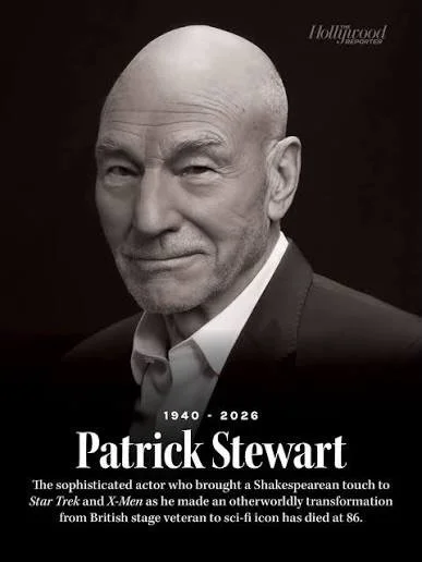 Sir Patrick Stewart / Captain Jean-Luc Picard is no longer with us. The impact that the portrayal of a 24th century French Starfleet Captain by a 20th century English Shakespearean-trained actor cannot be easily put into words. He transported me to c