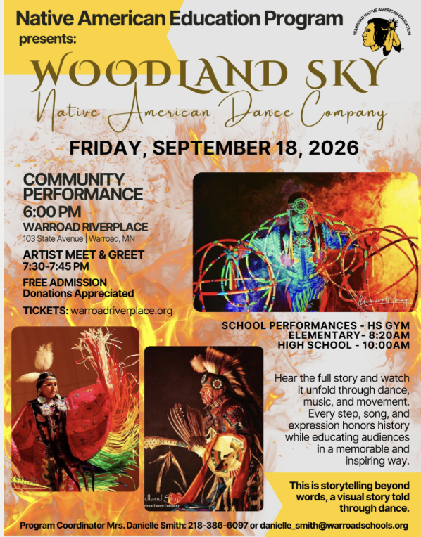 Woodland Sky Native American Dance Company in Warroad Sept 18
