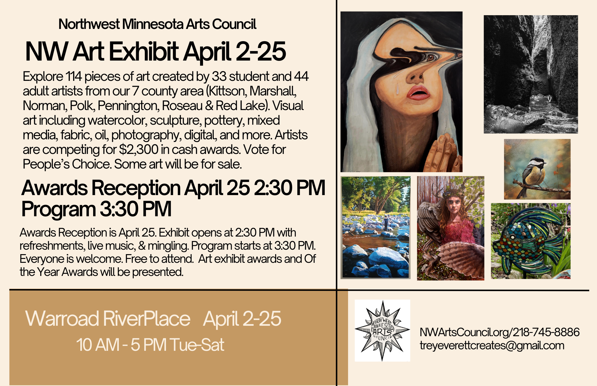 NW Annual Art Exhibit Open April 2-25 in Warroad
