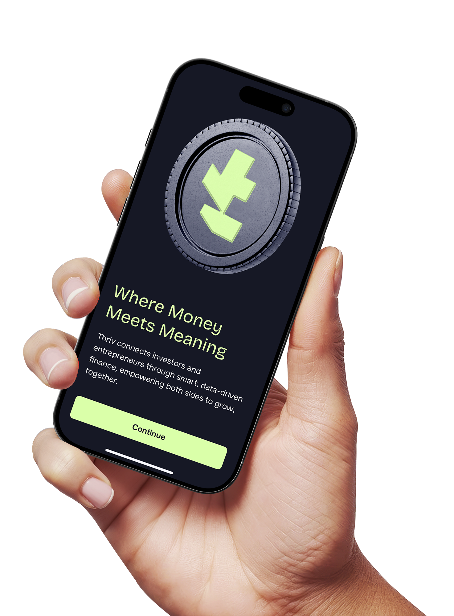 Thrive Mobile fintech App on boarding screen