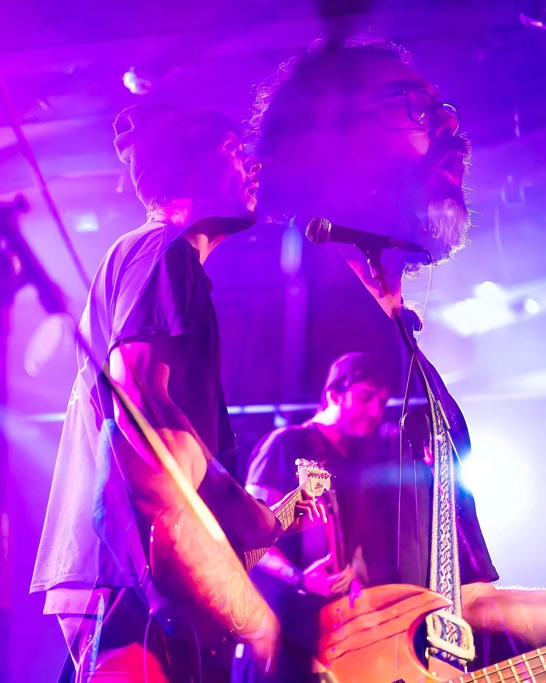 Some more from the @manchesterpunksforpalestine #2 gig! 

Holiday! Always a pleasure to see them. 
I started with some in camera double exposures but questioned if they would work out so I stopped. Turns out I really liked them and I wish I&rsquo;d d