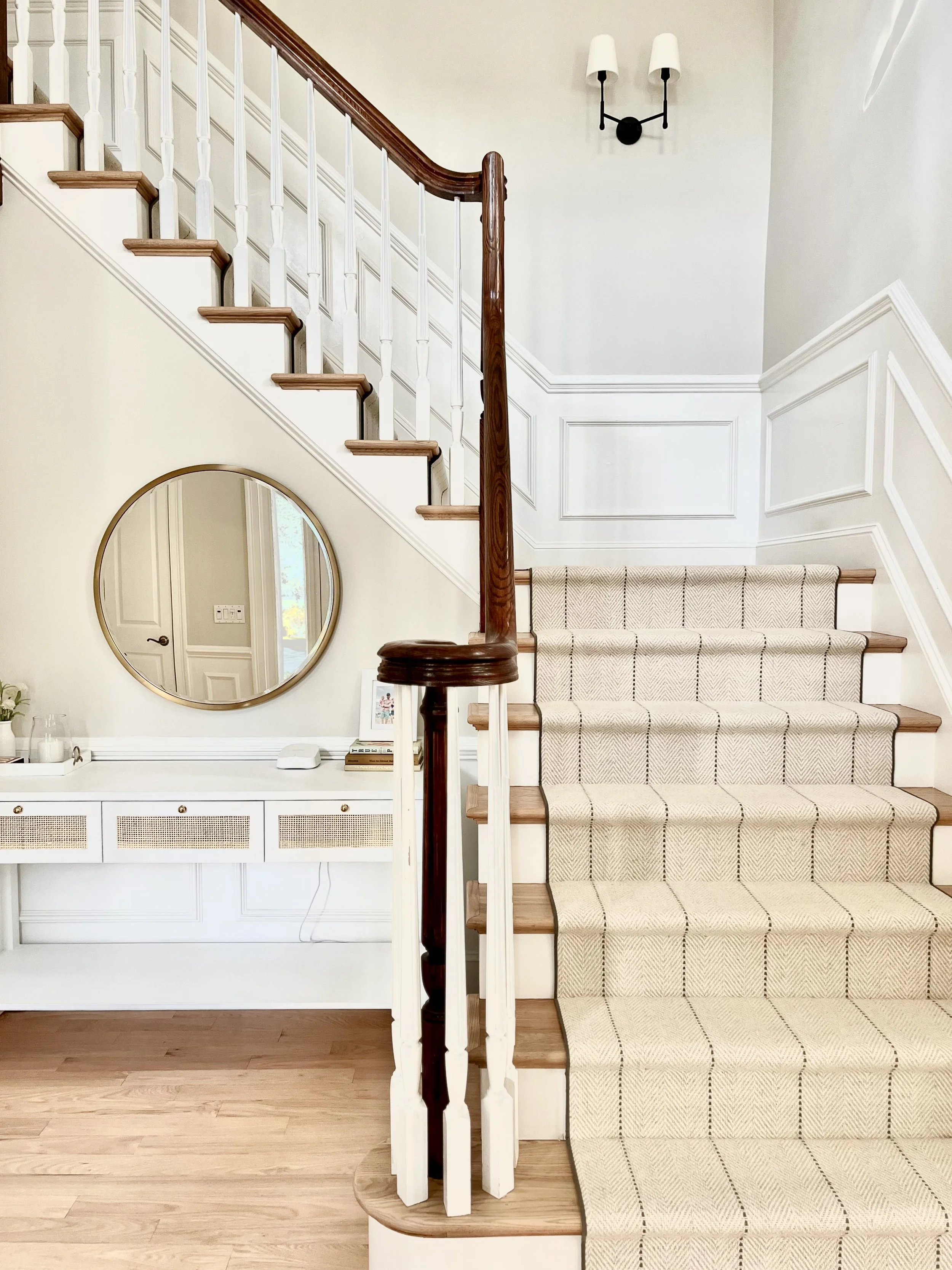 After: Warm, welcoming entryway