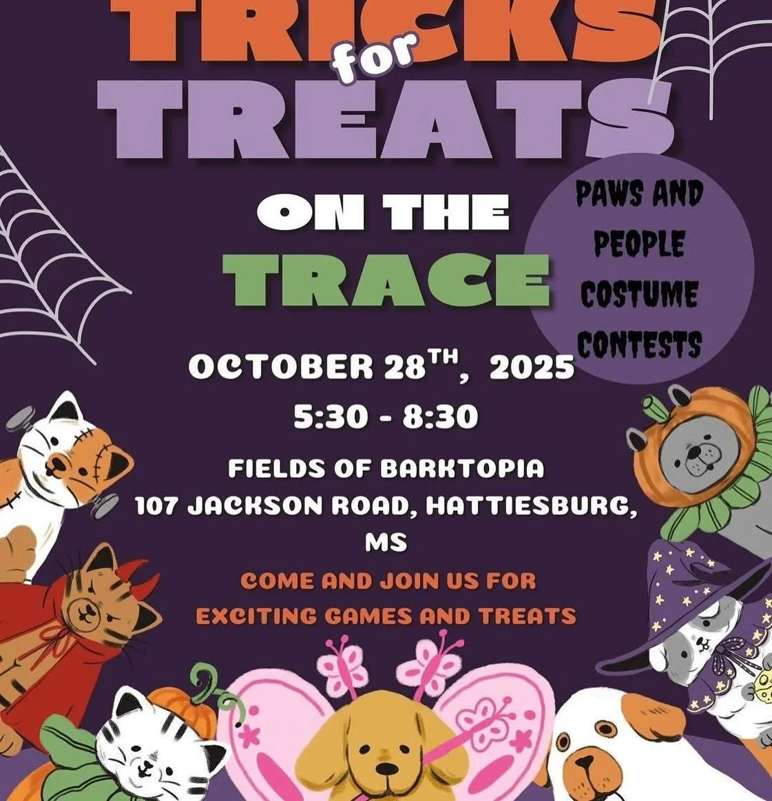 Come support The Hub City Humane Society on Tuesday! This is fall fun where your pets get to join you! Do them a favor and let them have fun! 
We’ll have our letters set up!
If you can’t join in person, this link can still get you conne