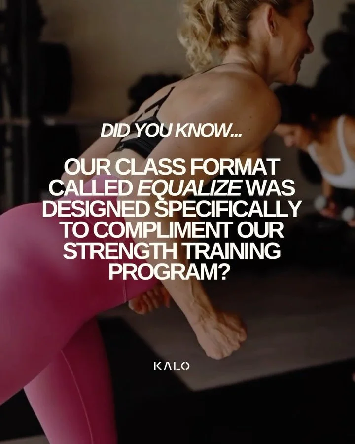 Did you know&hellip;. while KALO is primarily a strength training studio, we have also added classes to complement this modality? 

One of those classes is called Equalize and we like to think of it as the peanut butter to the jelly of strength train