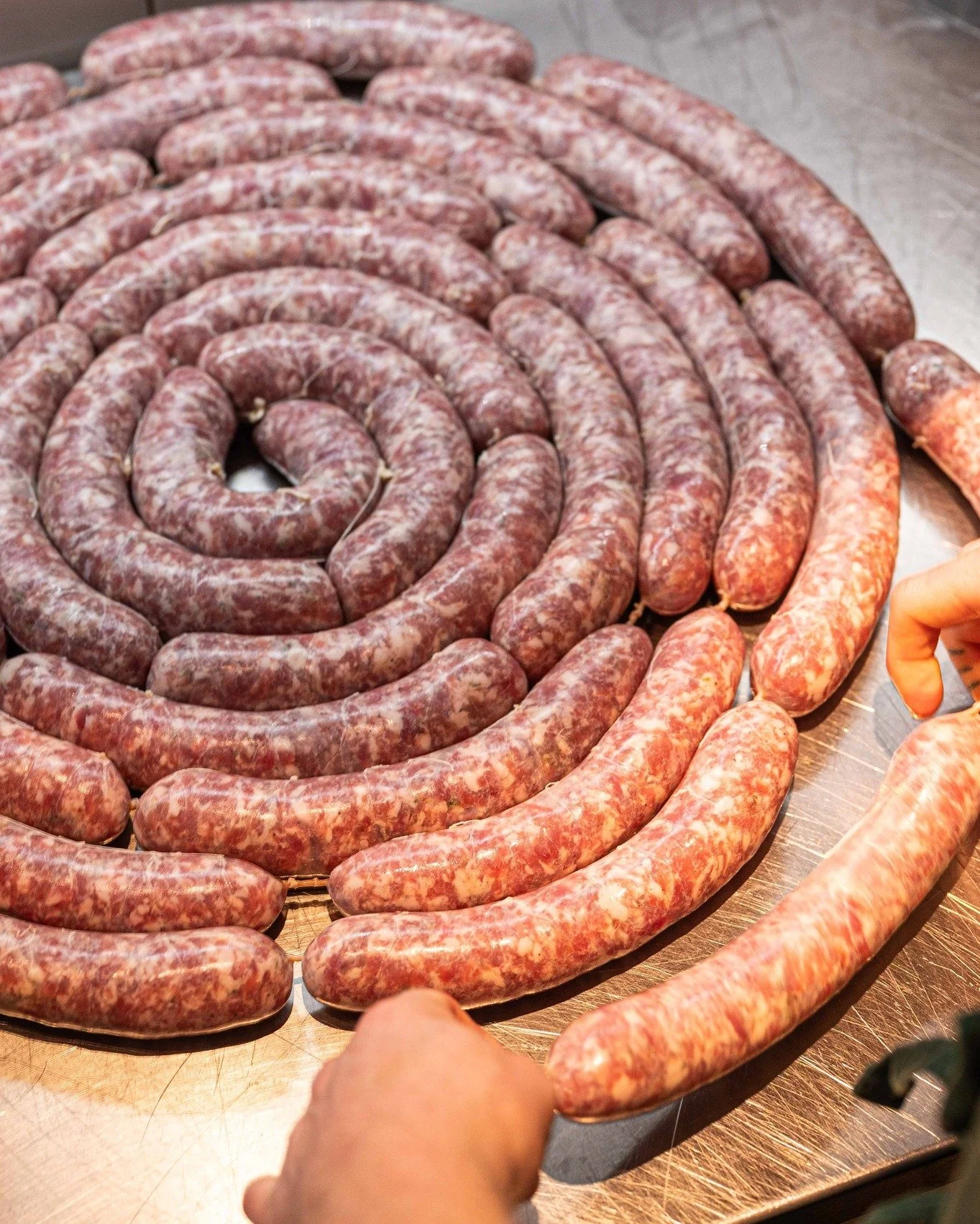 Sausage season is always on 🌭
Freshly made in-house at Russell&rsquo;s, with flavour you can taste in every bite.

#sausage #homemade #butcher #deli #food
