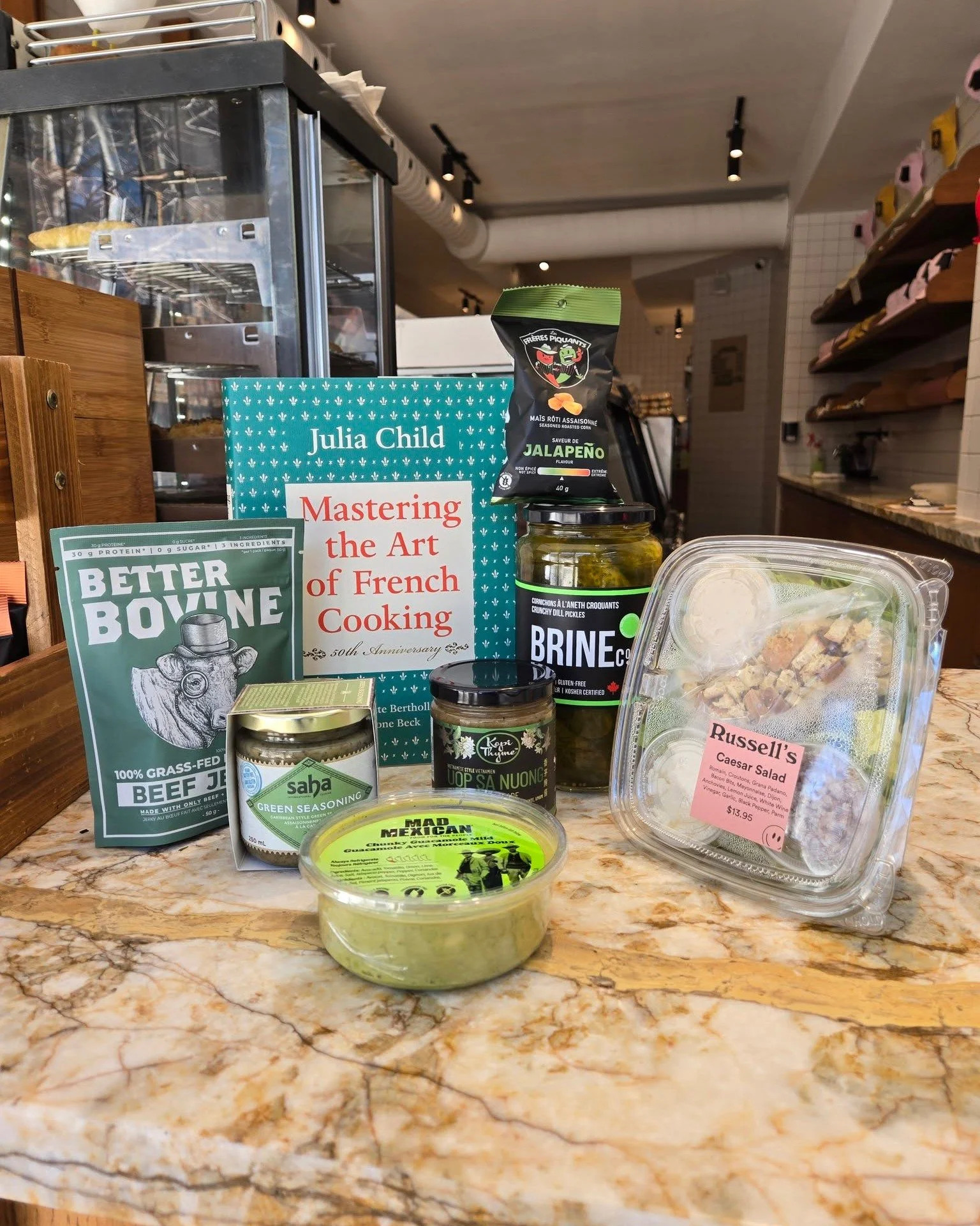Highlighting some of the green products you can find around the shop. 🍀💚

Simple ingredients, great flavour.

Swipe to see our green picks &rarr;

#toronto  #stpatricksday☘️ #food