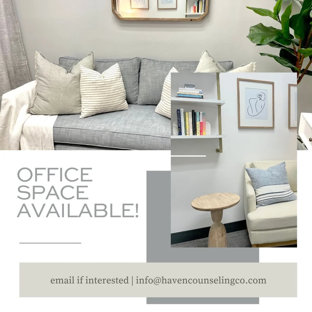 Office Space Available ✨

Fully furnished therapy offices available for sublease in Newport Beach 
&bull; Multiple office options available
&bull; Flexible scheduling arrangements
&bull; Private waiting room
&bull; Separate client exit
&bull; Coffee 