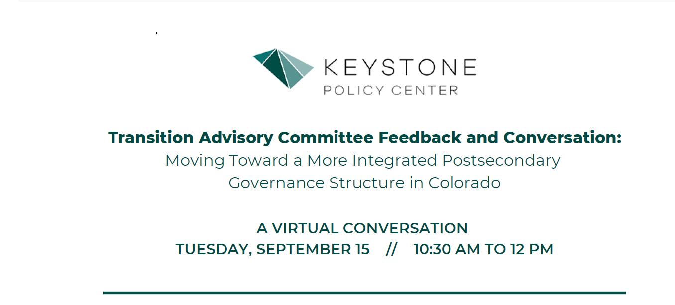 Keystone Policy Center to Host Transition Advisory Committee Feedback Session