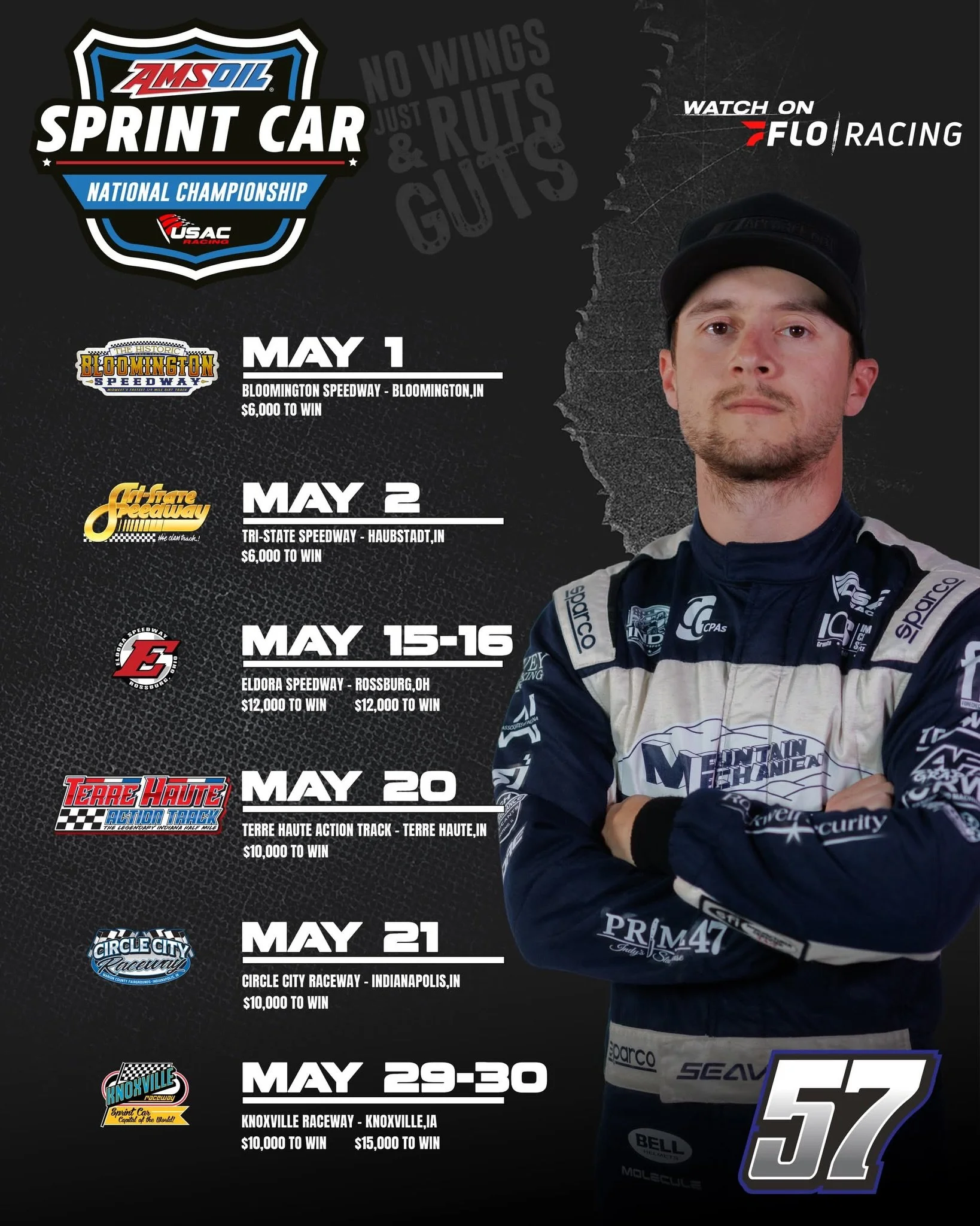 May in Indy is SPECIAL!! Who&rsquo;s ready? Here is our @usacnation  lineup for the most iconic month of the year in Indiana!