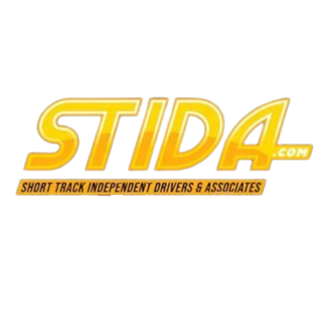 Logo for STIDA.com with text 'Short Track Independent Drivers & Associates' in yellow and black.