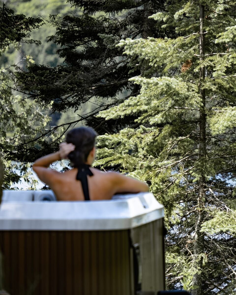 Admirer la foret et le lac depuis le spa, c'est possible et recommand&eacute;. 

To admire the forest and the lake whilst sitting in the hot tub is good for the soul.