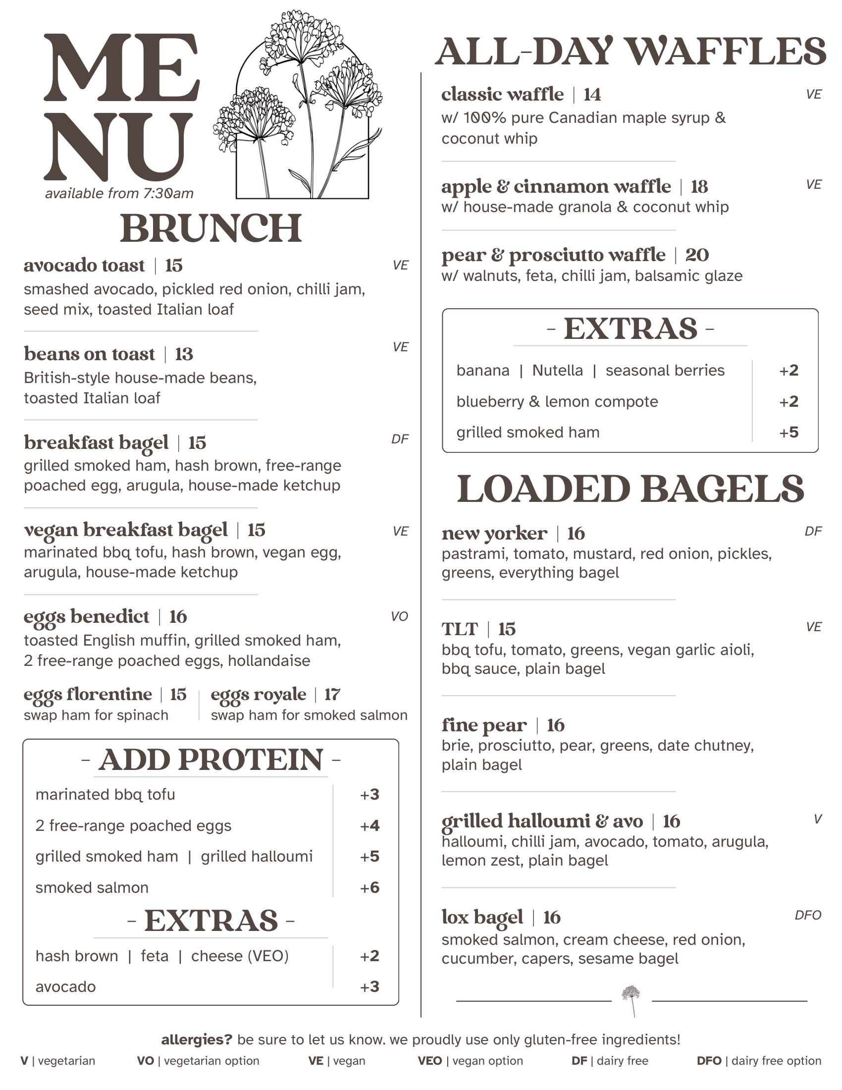 Flourish Menu July 29th, 2026 Page 1