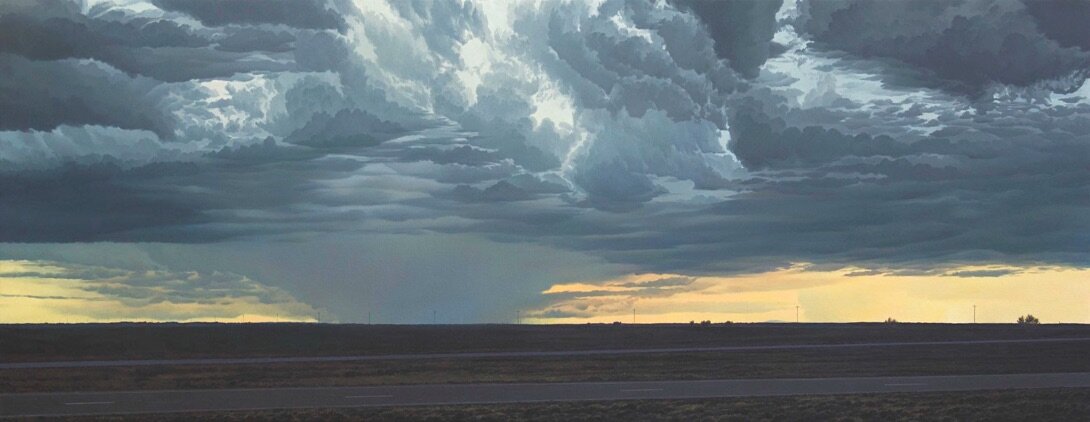 Rain and light 62” x 24” 2016 private collection, Santa Barbara California