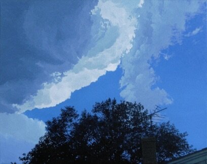 Neighborhood sky 3 14" x 11" 2010 collection of J. Bryant