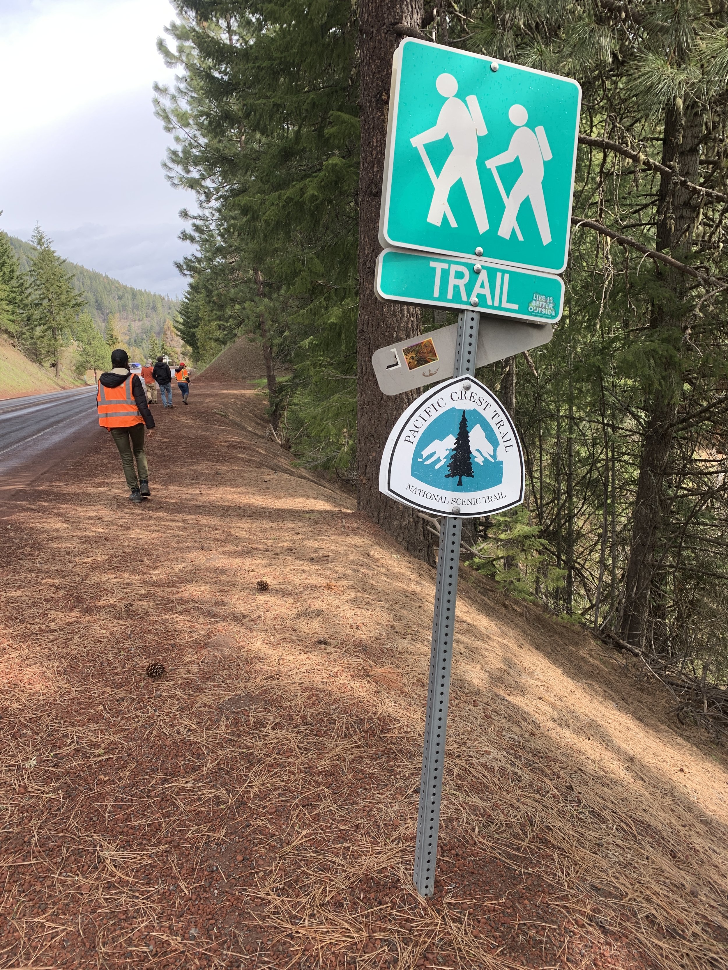  Several of the sites we visited along I-5 intersected the Pacific Crest Trail. 