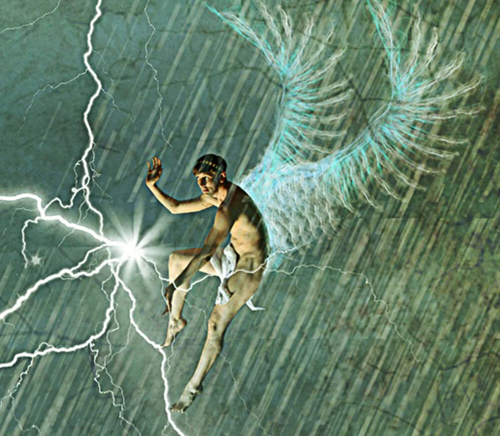 Ariel, flaming amazement