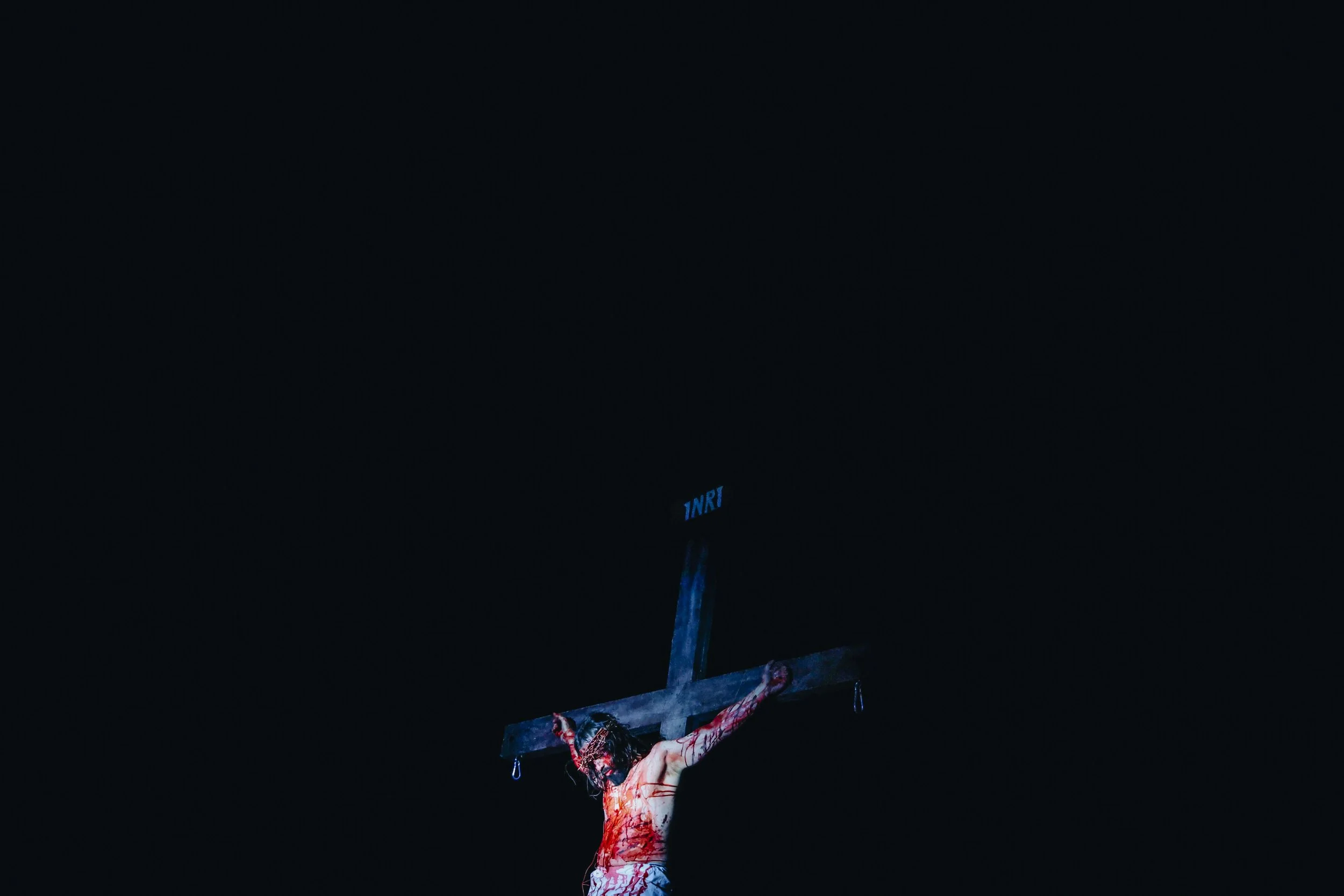 The Stations of the Cross are acted out during a live performance for Good Friday at St. Bridget Roman Catholic Church on Friday, March 29, 2024, in Las Vegas.