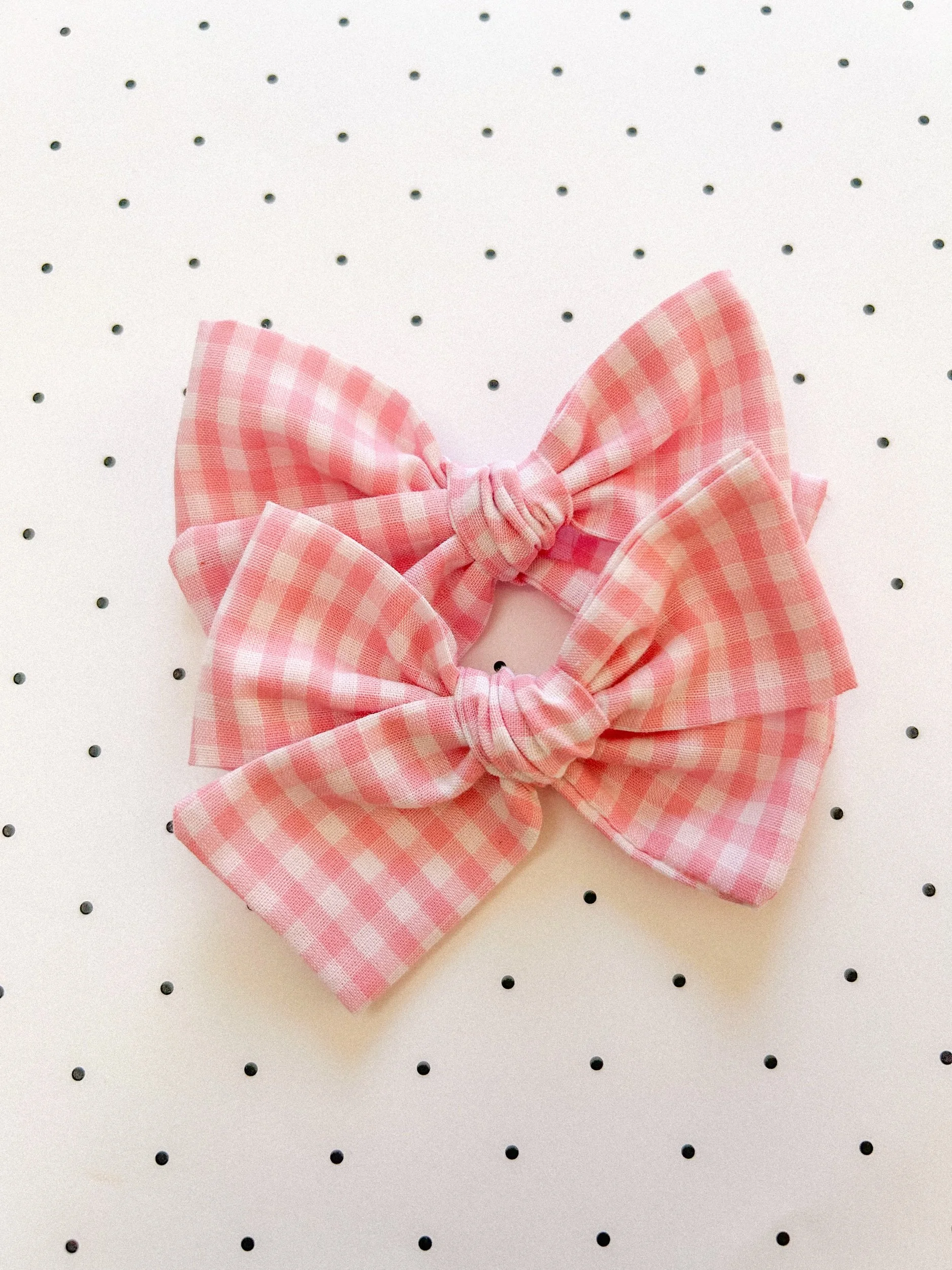 PINK GINGHAM TIED PIGGIES