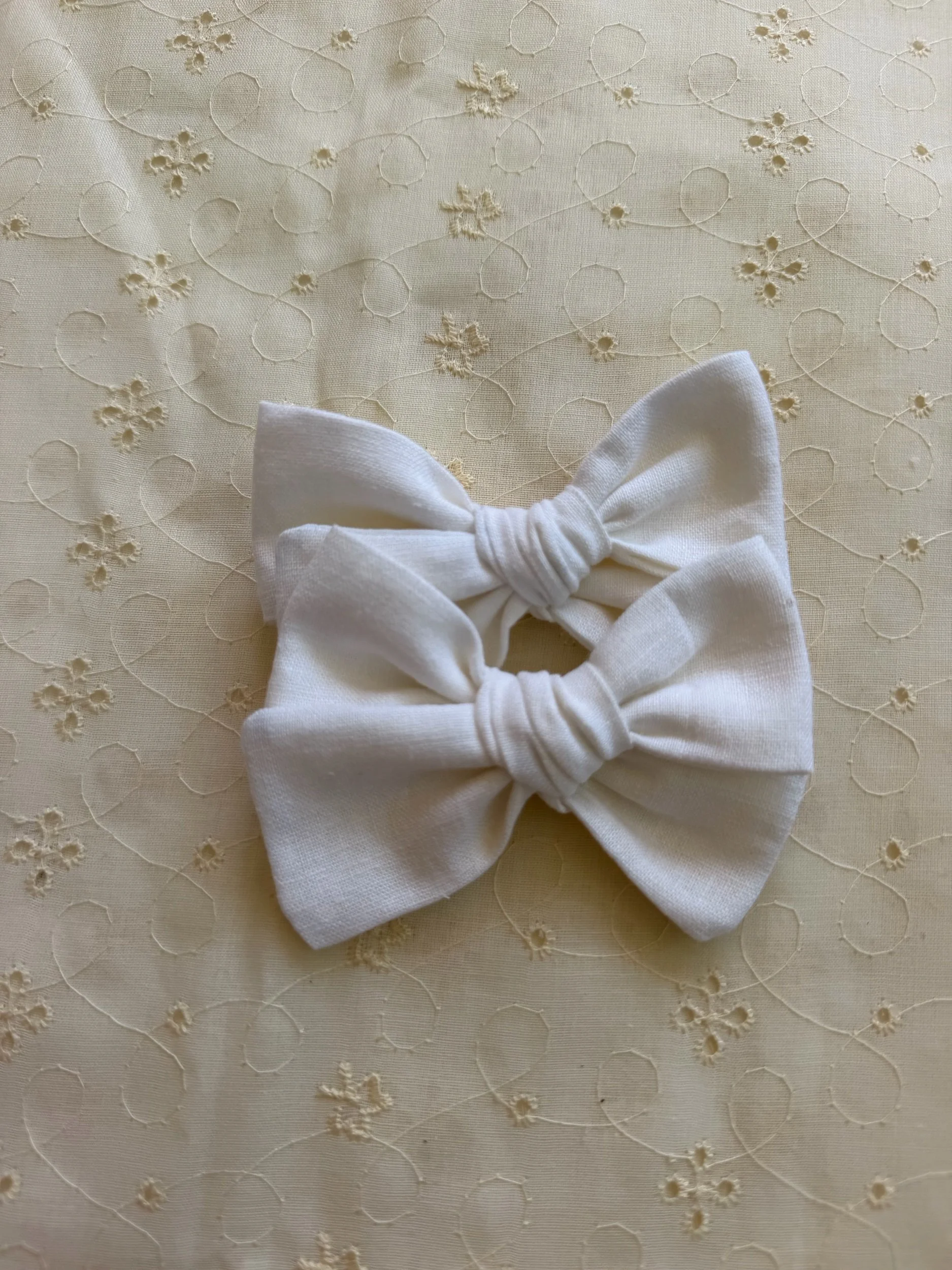 Classic white tied piggies