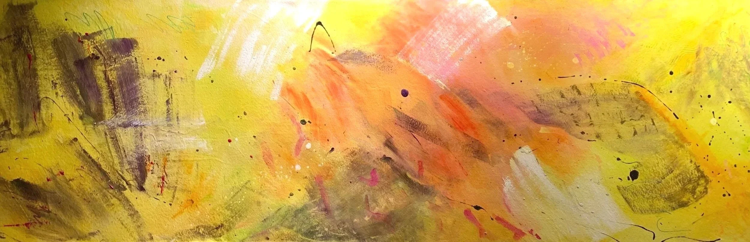 HARI CANARY  ACRYLIC, MIXED MEDIA ON CANVAS 25 IN X 82 IN  SOLD
